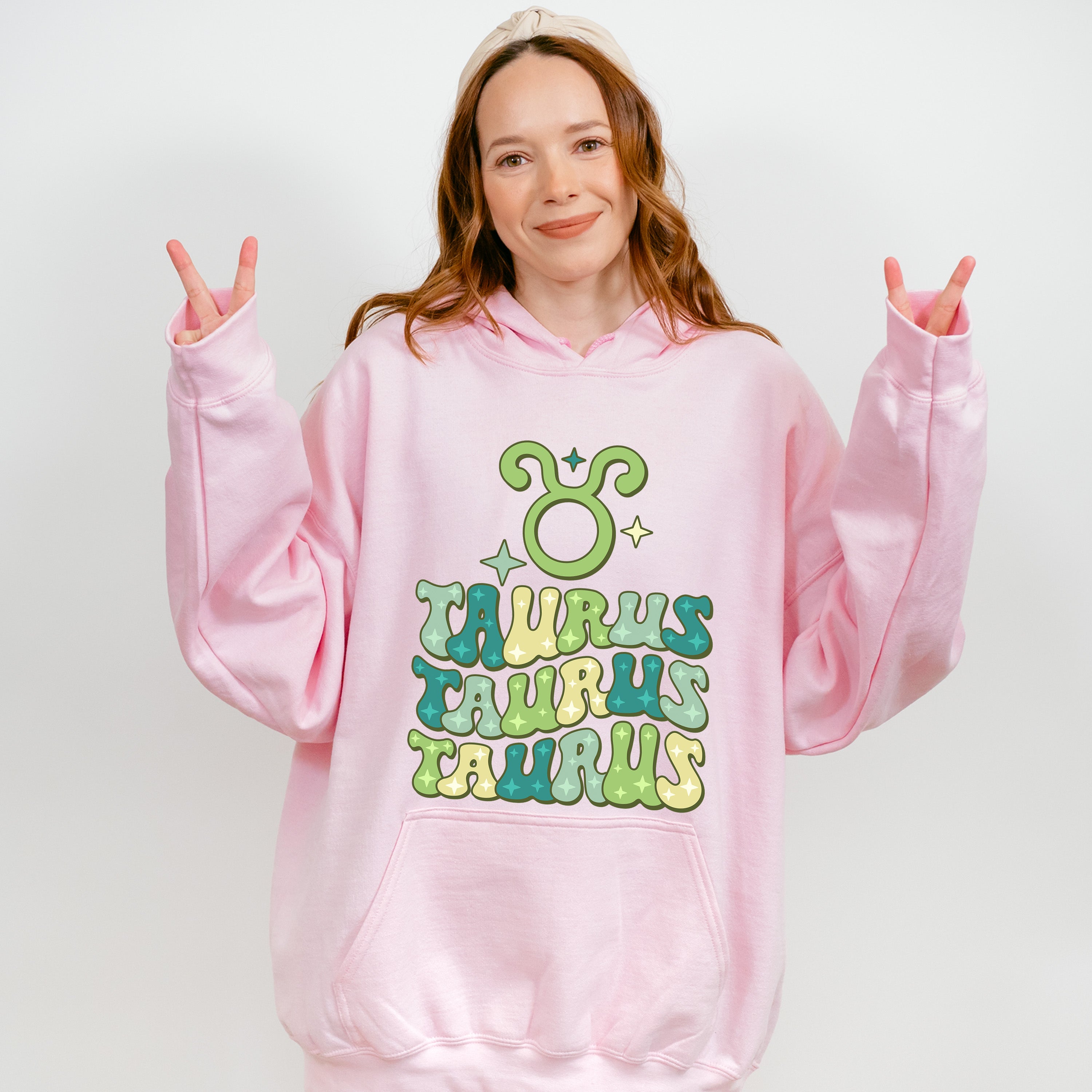 Groovy Taurus Design - Zodiac &amp; Horoscopes Unisex Crewneck T-Shirt Sweatshirt Hoodie