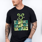 Groovy Taurus Design - Zodiac & Horoscopes Unisex Crewneck T-Shirt Sweatshirt Hoodie