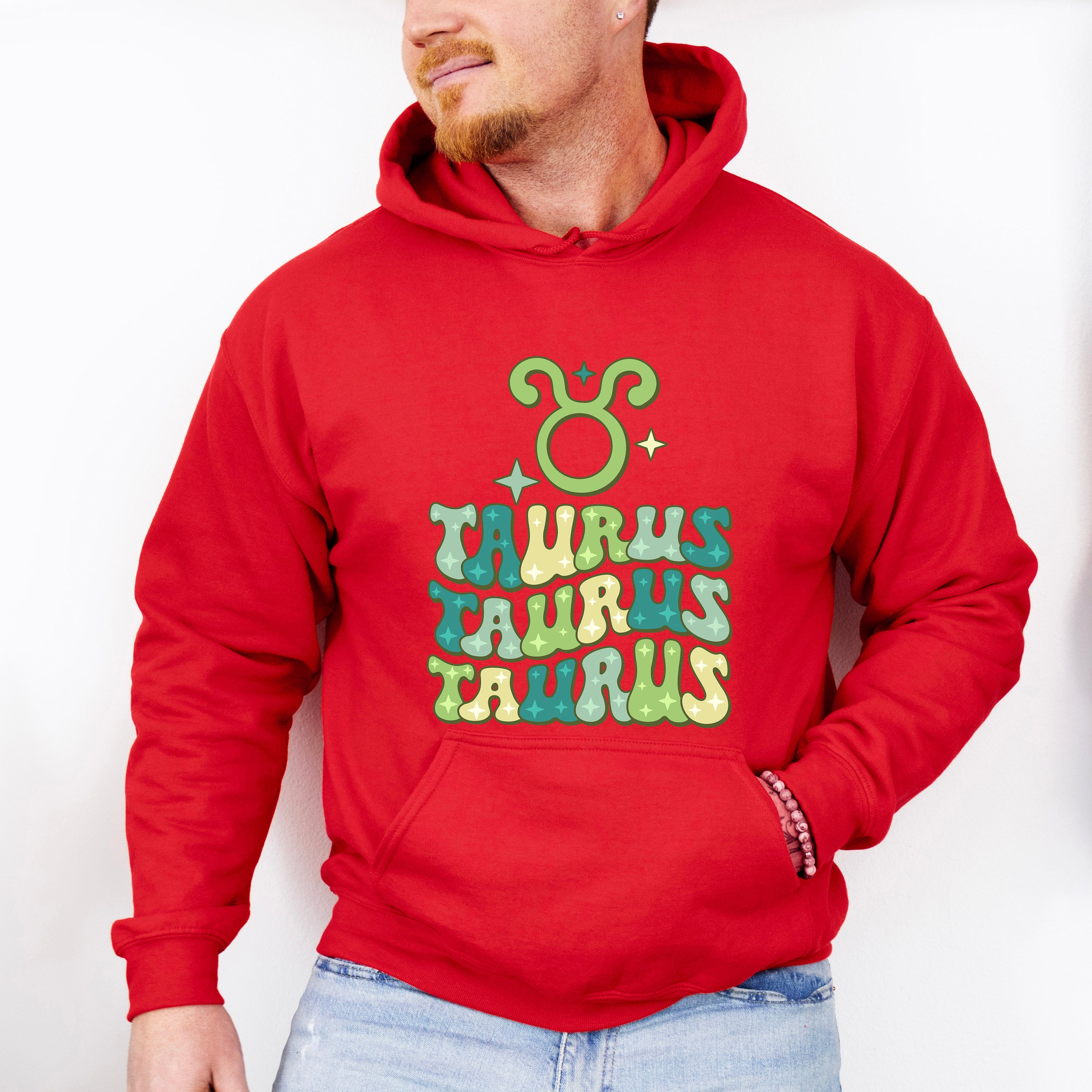 Groovy Taurus Design - Zodiac &amp; Horoscopes Unisex Crewneck T-Shirt Sweatshirt Hoodie