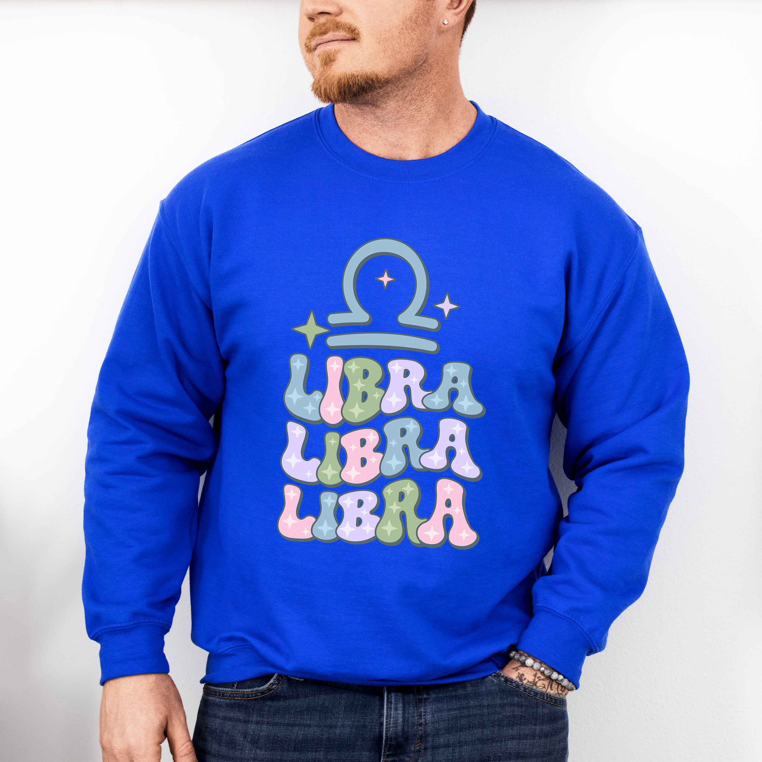 Groovy Libra Design - Zodiac &amp; Horoscopes Unisex Crewneck T-Shirt Sweatshirt Hoodie
