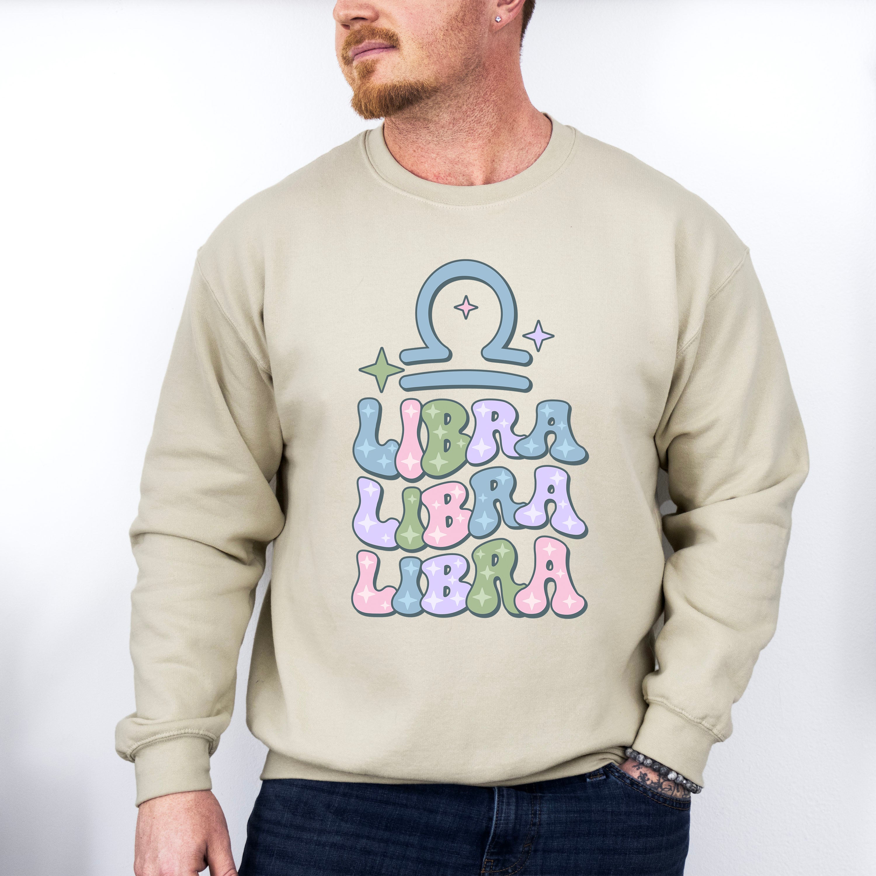 Groovy Libra Design - Zodiac &amp; Horoscopes Unisex Crewneck T-Shirt Sweatshirt Hoodie