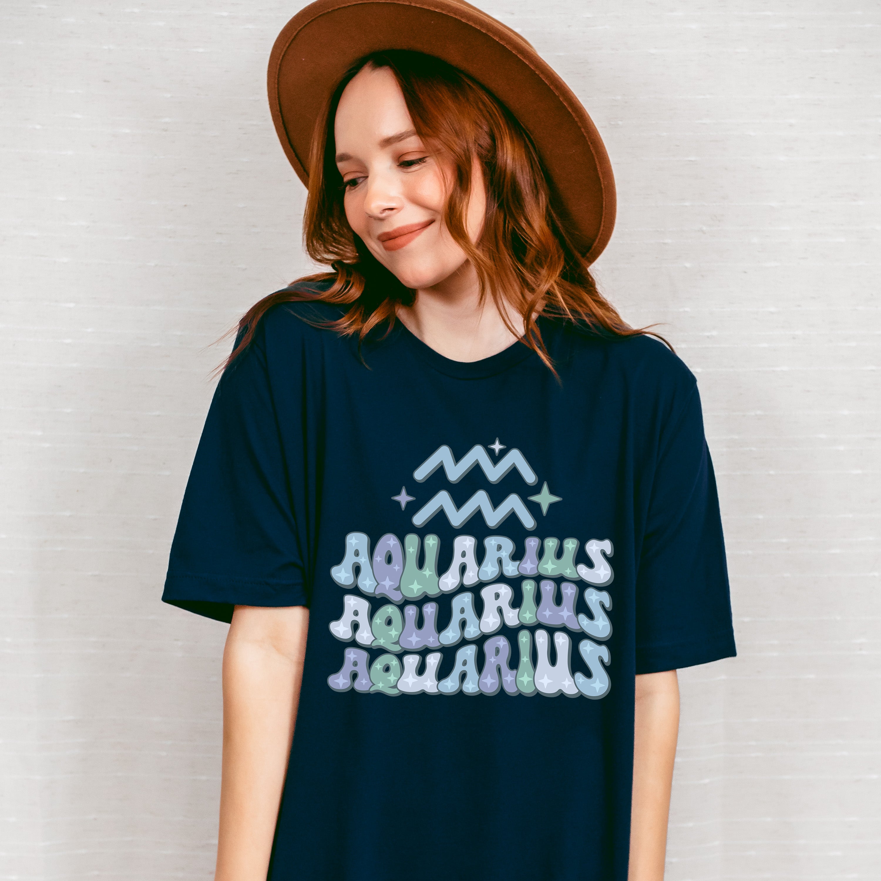 Groovy Aquarius Design - Zodiac &amp; Horoscopes Unisex Crewneck T-Shirt Sweatshirt Hoodie