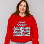 Groovy Aquarius Design - Zodiac & Horoscopes Unisex Crewneck T-Shirt Sweatshirt Hoodie