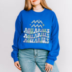 Groovy Aquarius Design - Zodiac & Horoscopes Unisex Crewneck T-Shirt Sweatshirt Hoodie