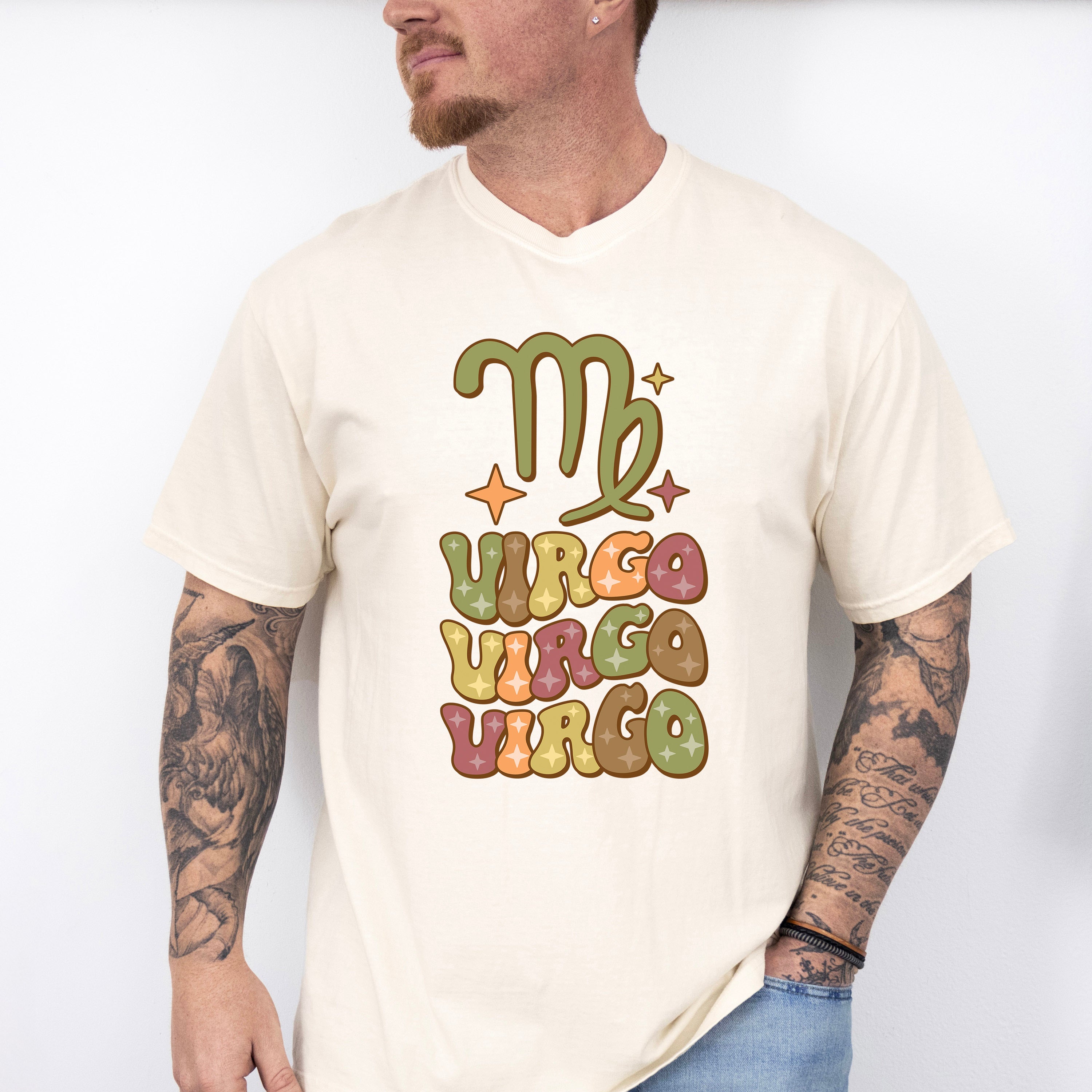 Groovy Virgo Design - Zodiac &amp; Horoscopes Unisex Crewneck T-Shirt Sweatshirt Hoodie