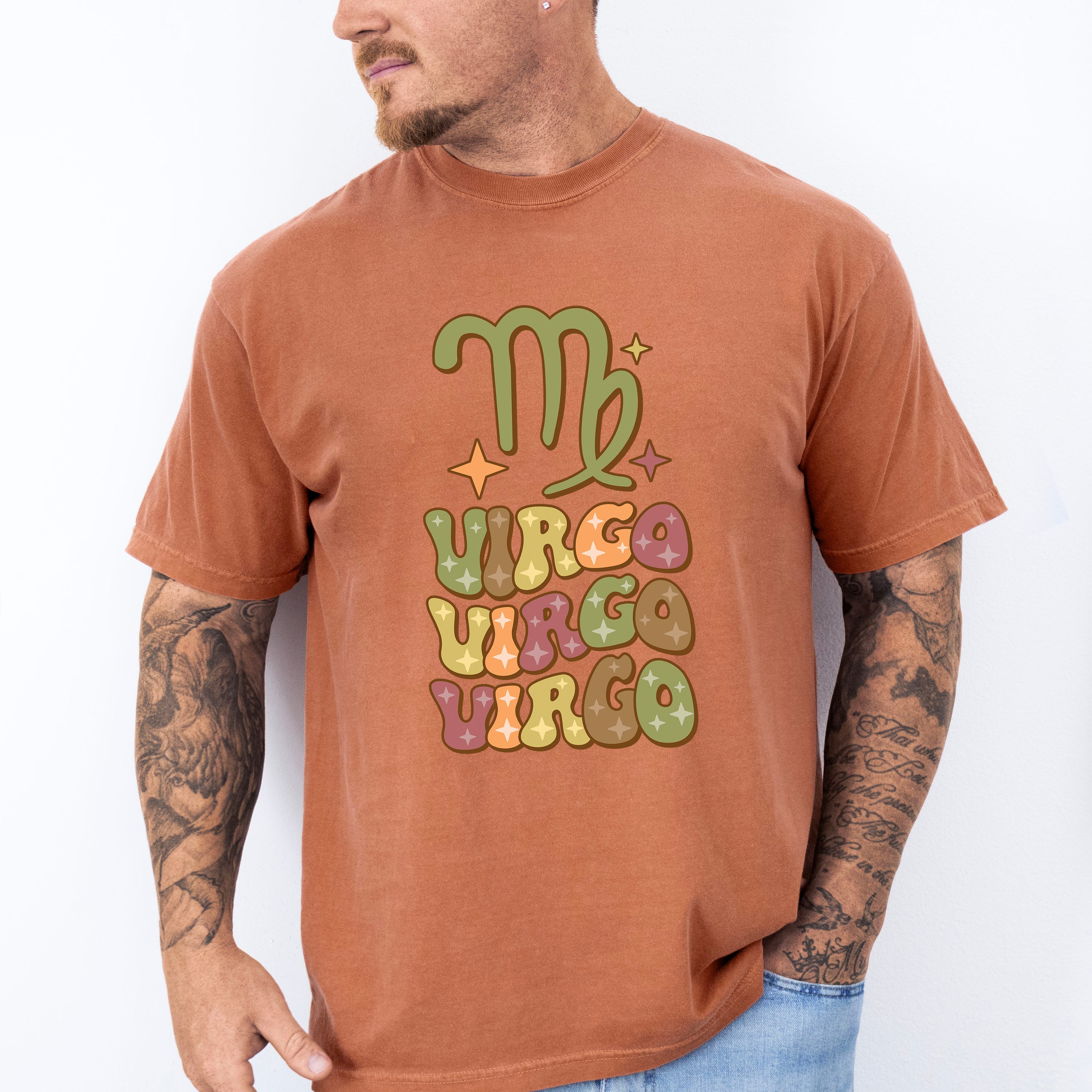 Groovy Virgo Design - Zodiac &amp; Horoscopes Unisex Crewneck T-Shirt Sweatshirt Hoodie