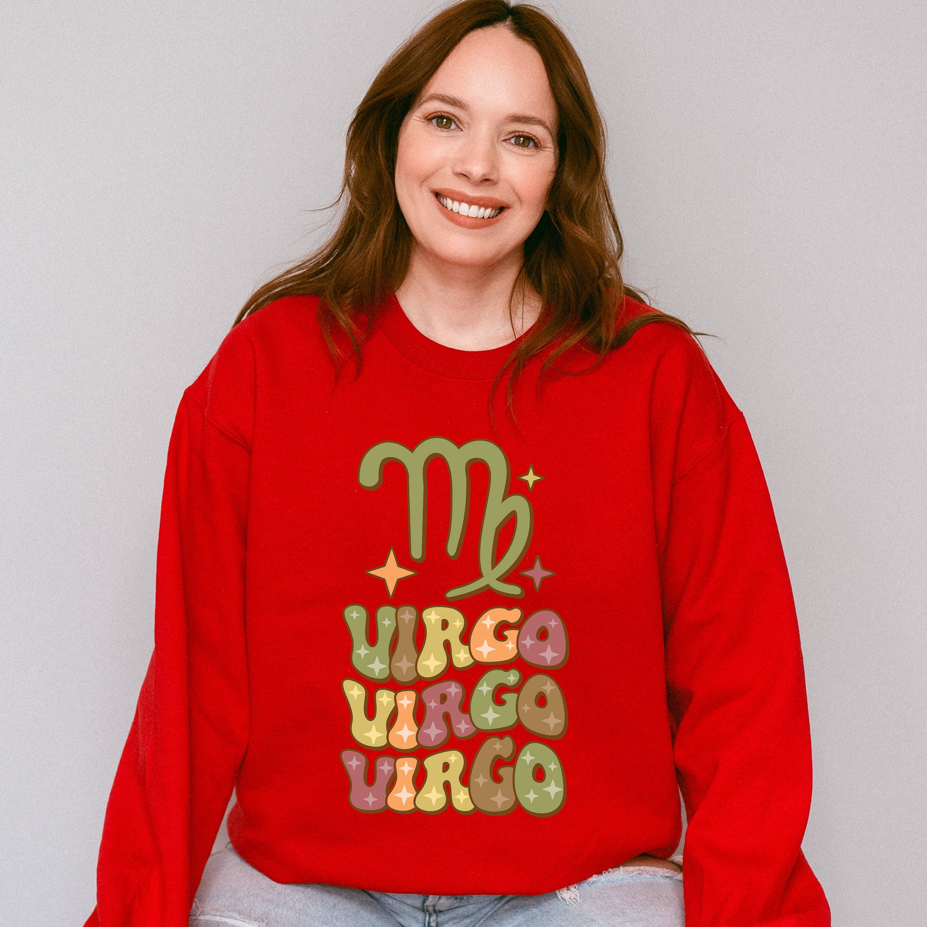 Groovy Virgo Design - Zodiac &amp; Horoscopes Unisex Crewneck T-Shirt Sweatshirt Hoodie