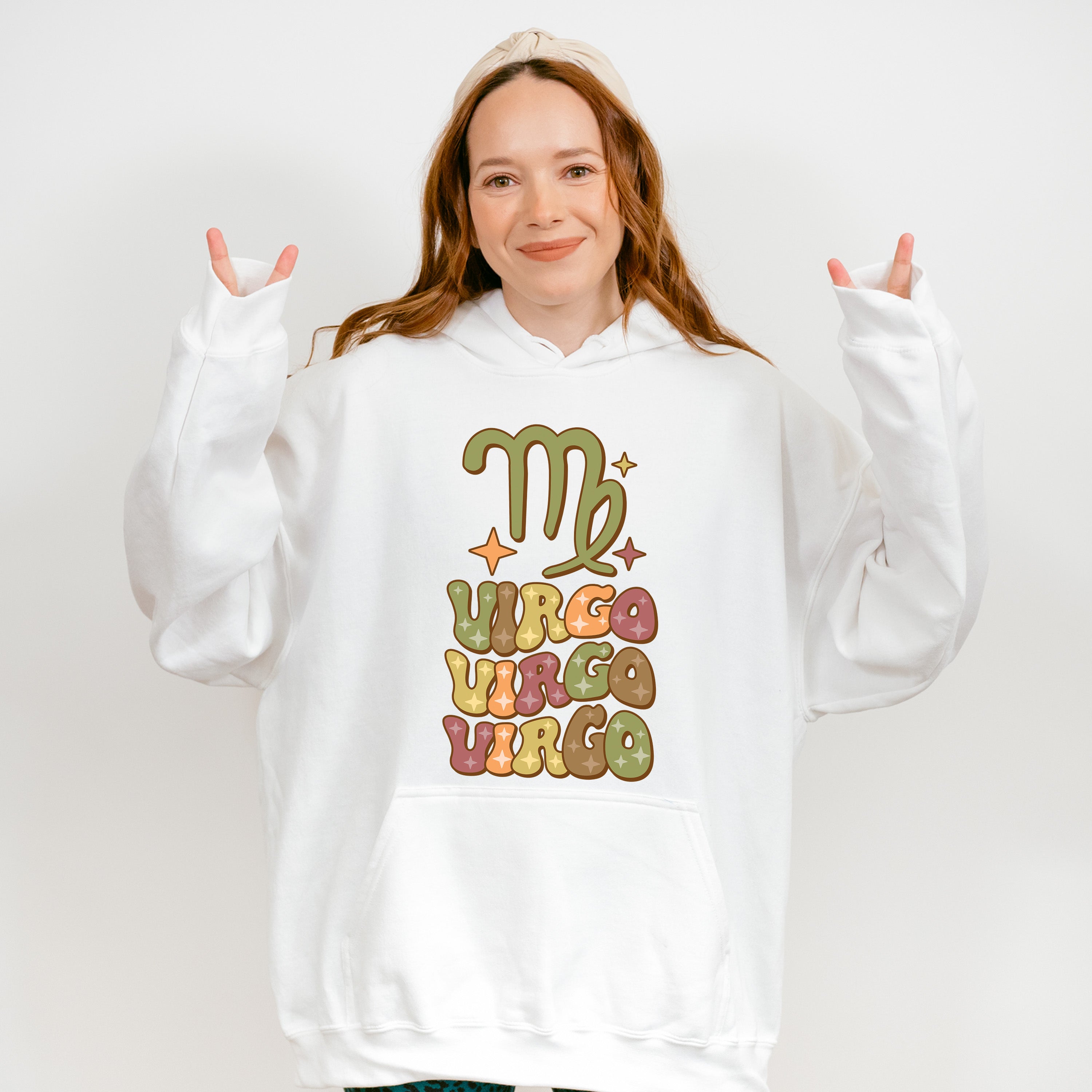 Groovy Virgo Design - Zodiac &amp; Horoscopes Unisex Crewneck T-Shirt Sweatshirt Hoodie