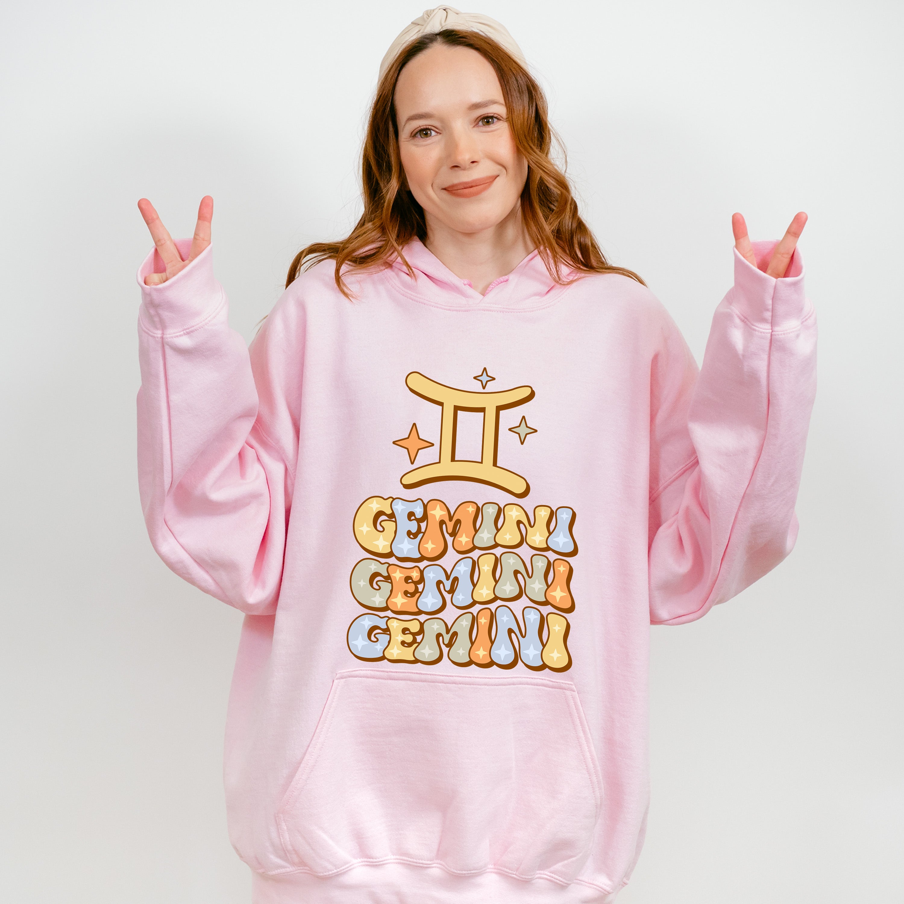 Groovy Gemini Design - Zodiac &amp; Horoscopes Unisex Crewneck T-Shirt Sweatshirt Hoodie
