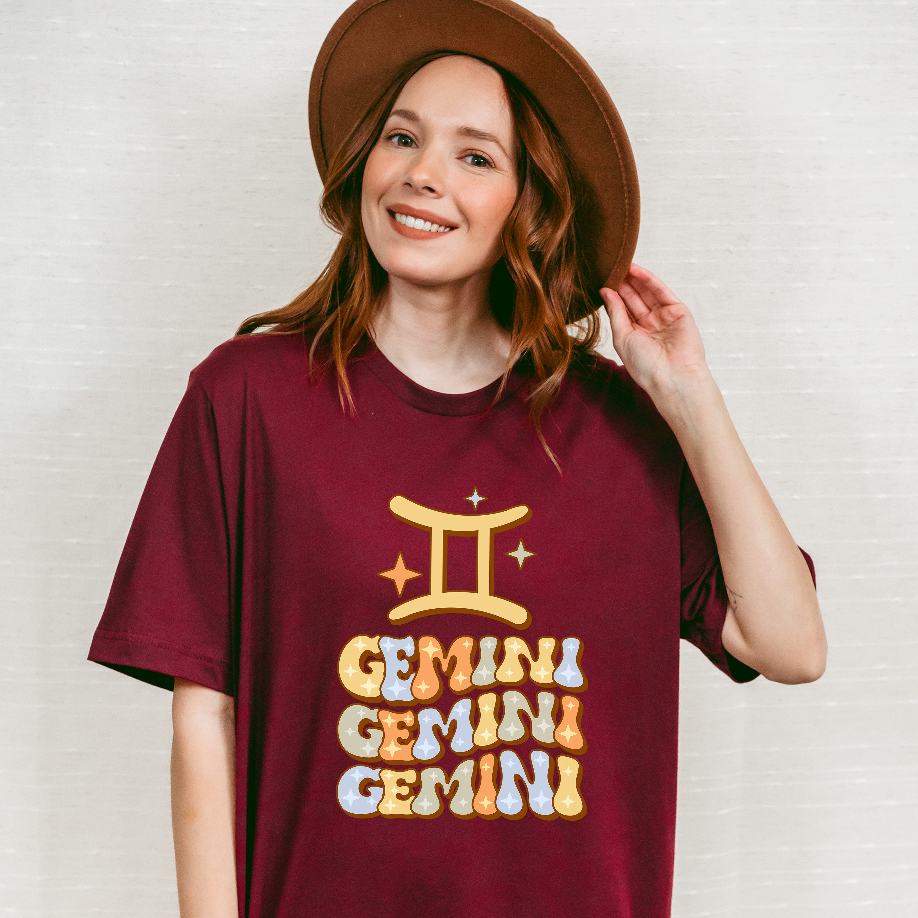 Groovy Gemini Design - Zodiac &amp; Horoscopes Unisex Crewneck T-Shirt Sweatshirt Hoodie