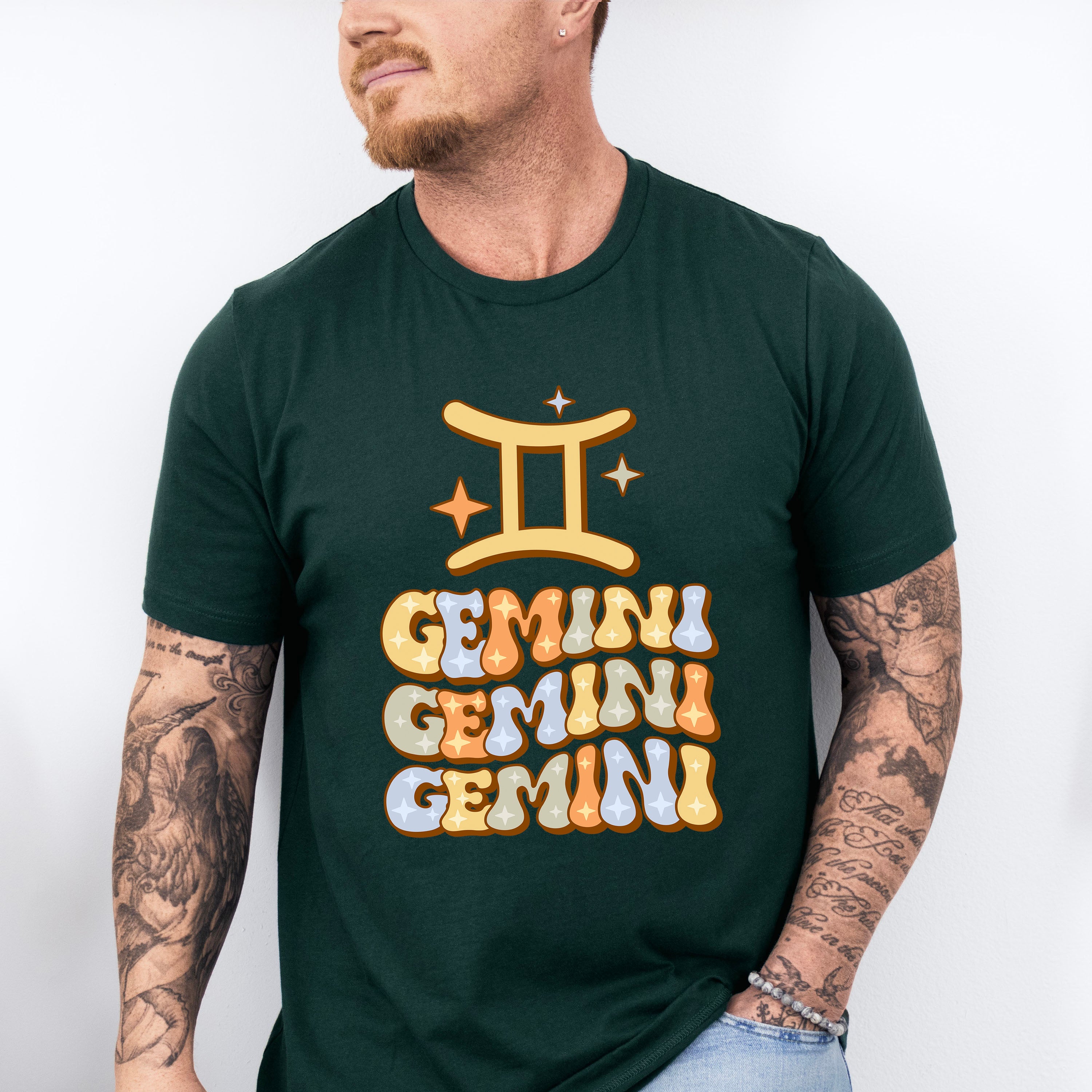 Groovy Gemini Design - Zodiac &amp; Horoscopes Unisex Crewneck T-Shirt Sweatshirt Hoodie