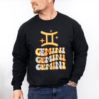 Groovy Gemini Design - Zodiac & Horoscopes Unisex Crewneck T-Shirt Sweatshirt Hoodie