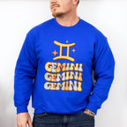 Groovy Gemini Design - Zodiac & Horoscopes Unisex Crewneck T-Shirt Sweatshirt Hoodie