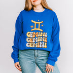 Groovy Gemini Design - Zodiac & Horoscopes Unisex Crewneck T-Shirt Sweatshirt Hoodie