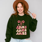 Groovy Aries Design - Zodiac & Horoscopes Unisex Crewneck T-Shirt Sweatshirt Hoodie