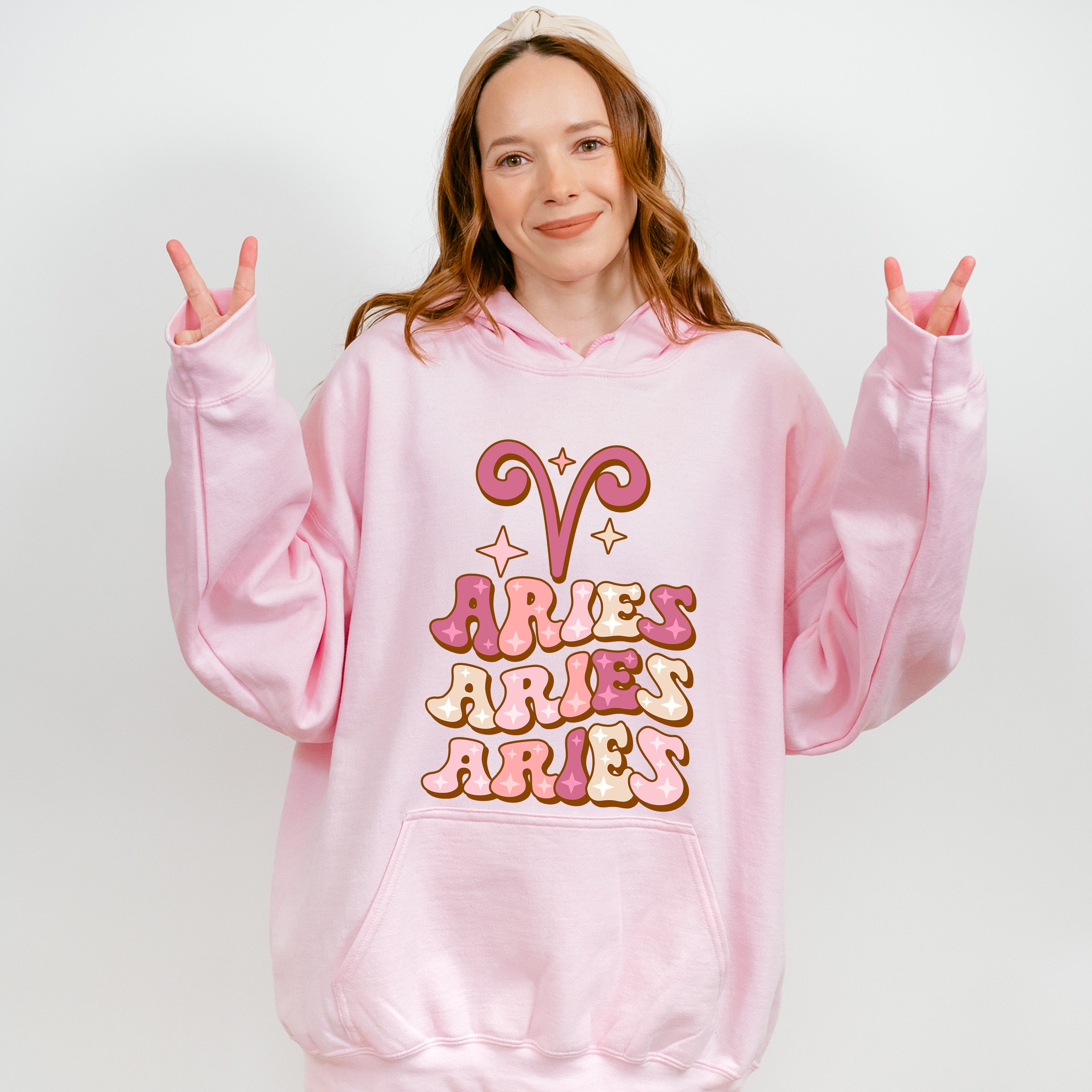Groovy Aries Design - Zodiac &amp; Horoscopes Unisex Crewneck T-Shirt Sweatshirt Hoodie
