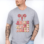 Groovy Aries Design - Zodiac & Horoscopes Unisex Crewneck T-Shirt Sweatshirt Hoodie