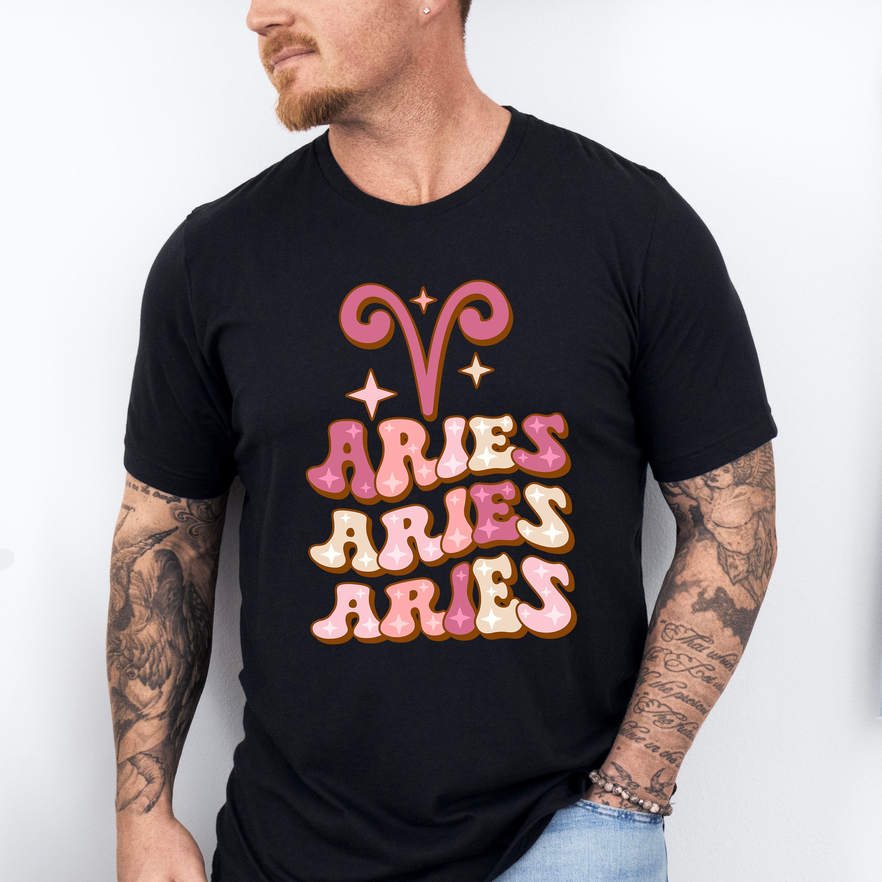 Groovy Aries Design - Zodiac &amp; Horoscopes Unisex Crewneck T-Shirt Sweatshirt Hoodie