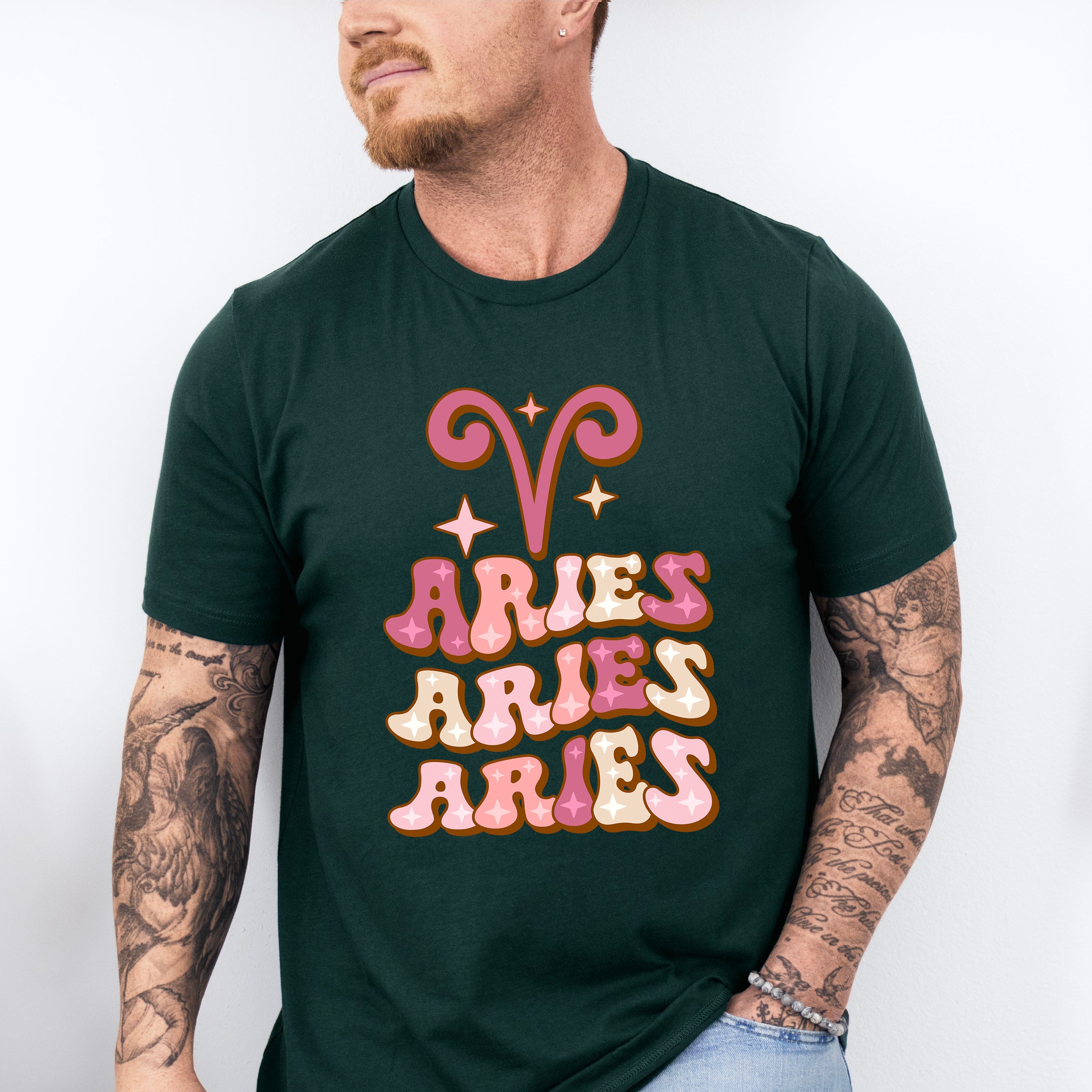 Groovy Aries Design - Zodiac &amp; Horoscopes Unisex Crewneck T-Shirt Sweatshirt Hoodie
