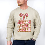 Groovy Aries Design - Zodiac & Horoscopes Unisex Crewneck T-Shirt Sweatshirt Hoodie