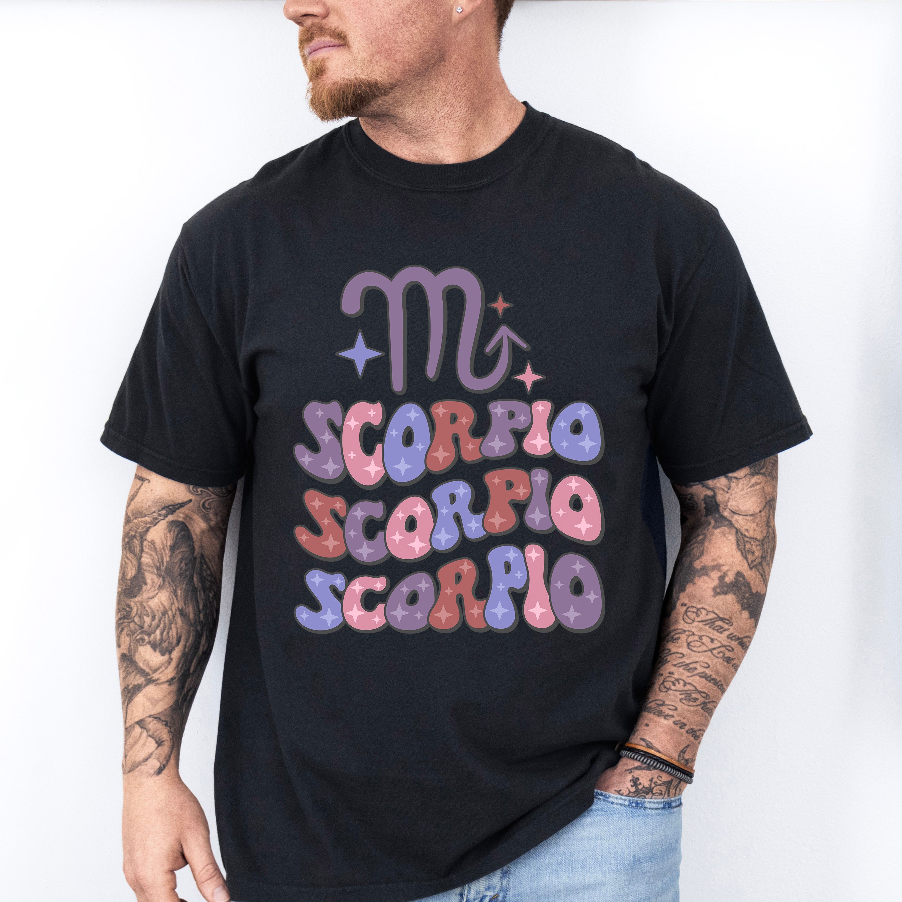 Groovy Scorpio Design - Zodiac &amp; Horoscopes Unisex Crewneck T-Shirt Sweatshirt Hoodie