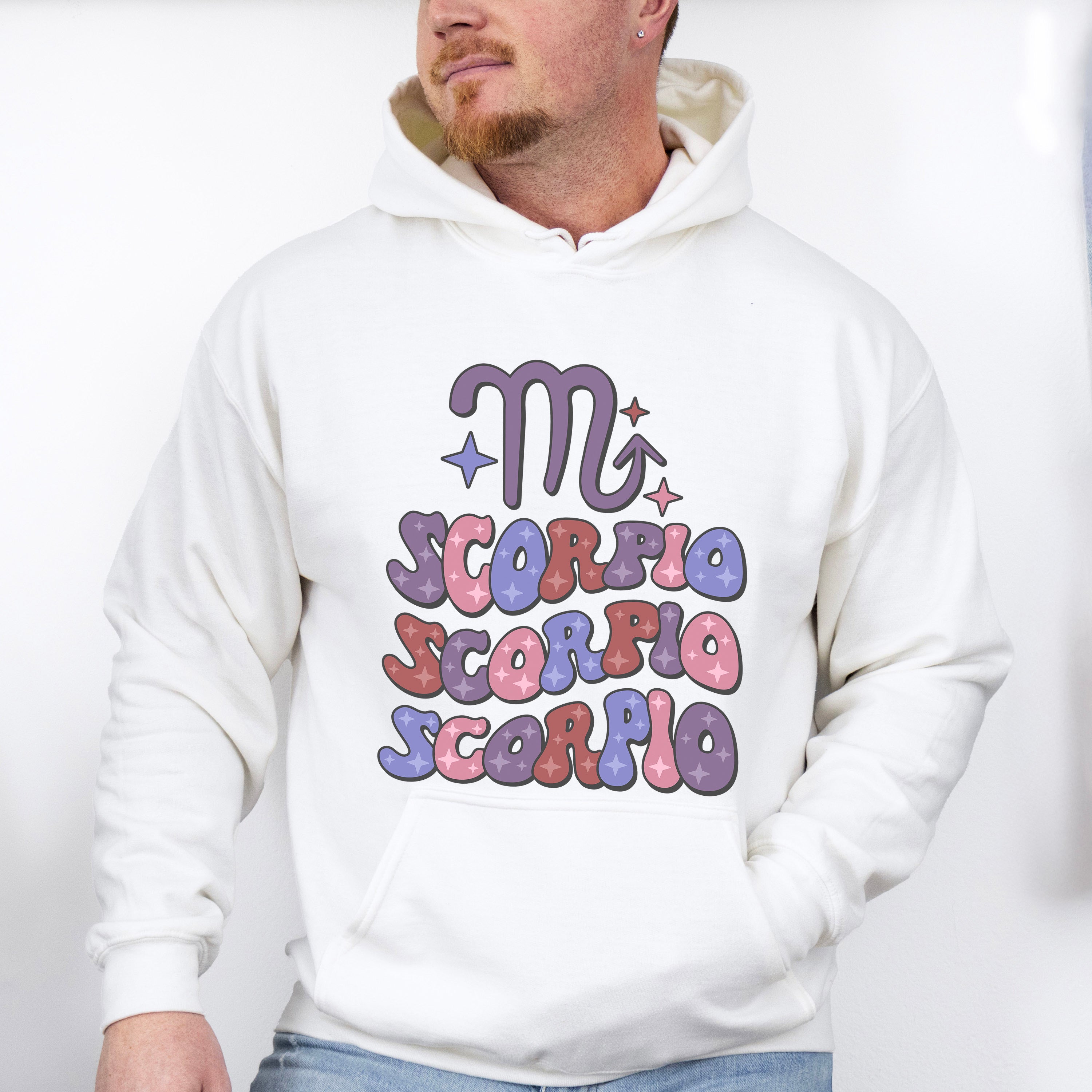 Groovy Scorpio Design - Zodiac &amp; Horoscopes Unisex Crewneck T-Shirt Sweatshirt Hoodie