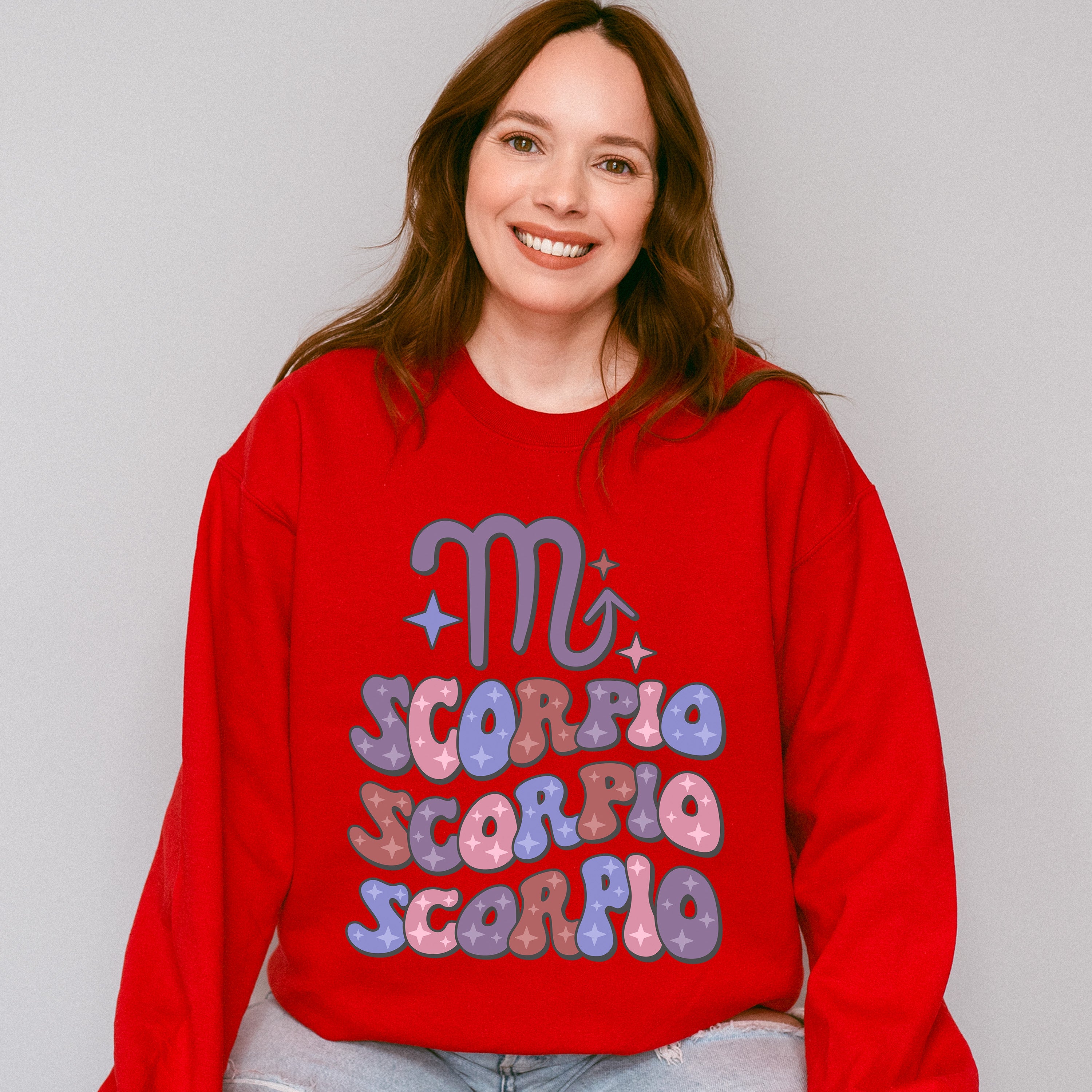 Groovy Scorpio Design - Zodiac &amp; Horoscopes Unisex Crewneck T-Shirt Sweatshirt Hoodie