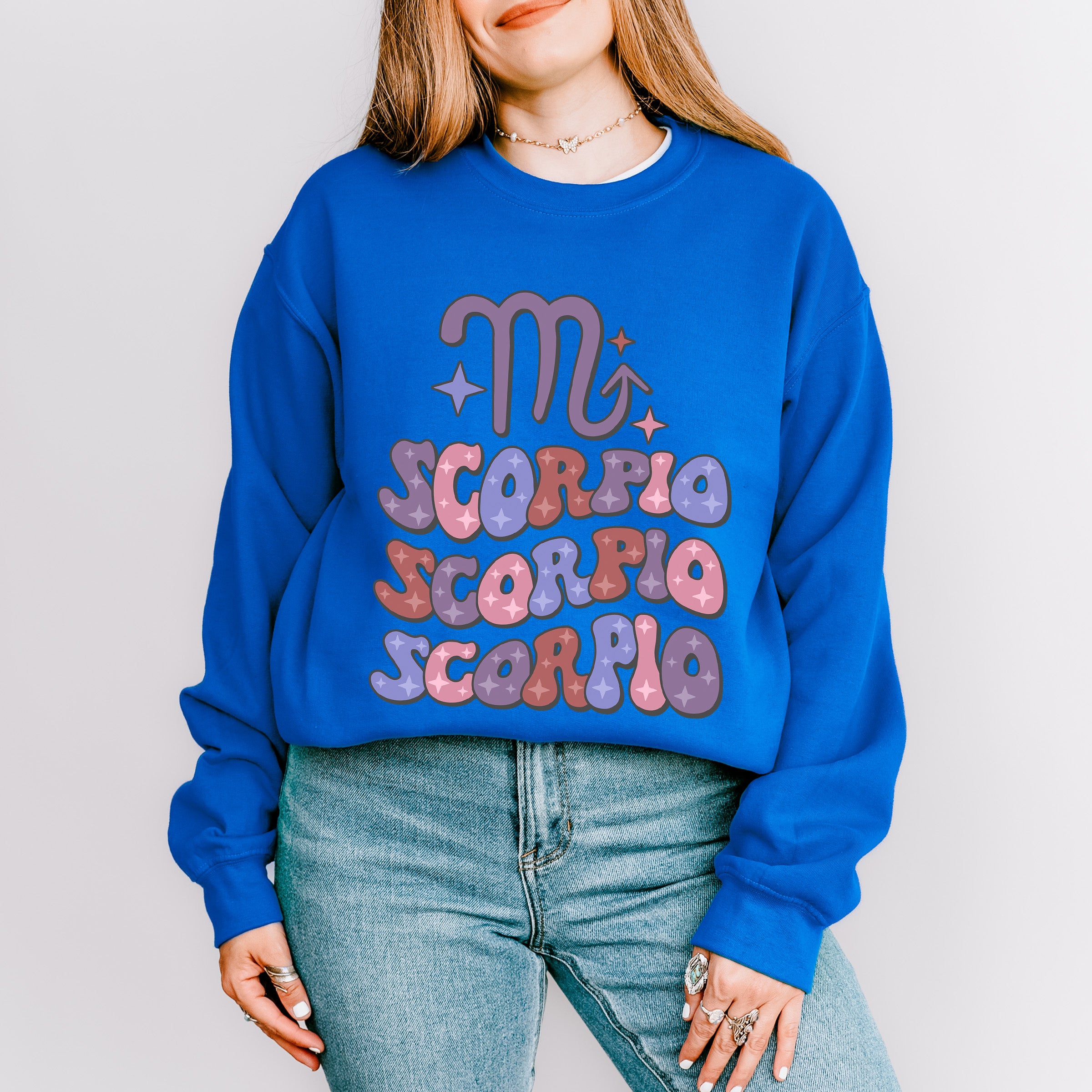 Groovy Scorpio Design - Zodiac &amp; Horoscopes Unisex Crewneck T-Shirt Sweatshirt Hoodie
