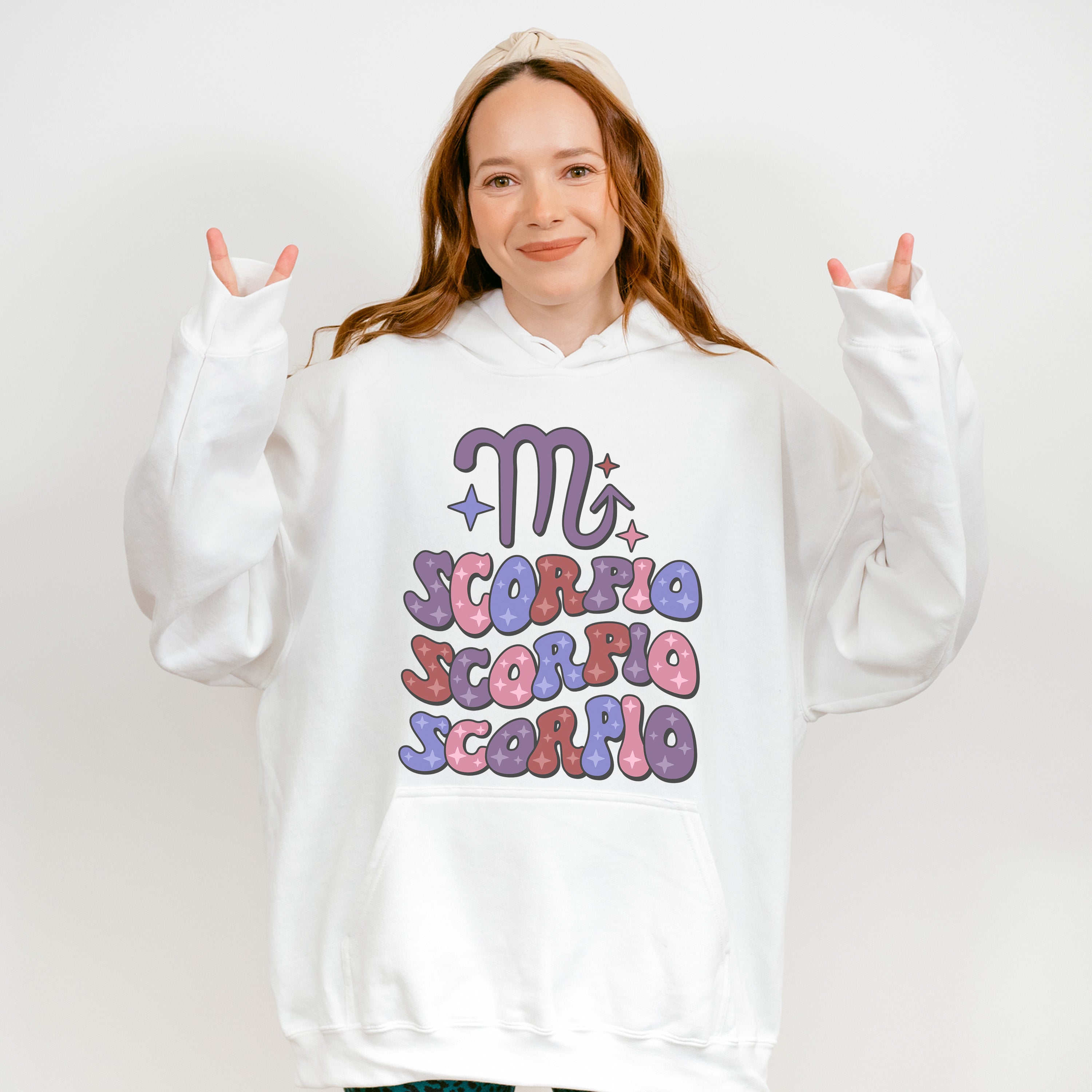 Groovy Scorpio Design - Zodiac &amp; Horoscopes Unisex Crewneck T-Shirt Sweatshirt Hoodie