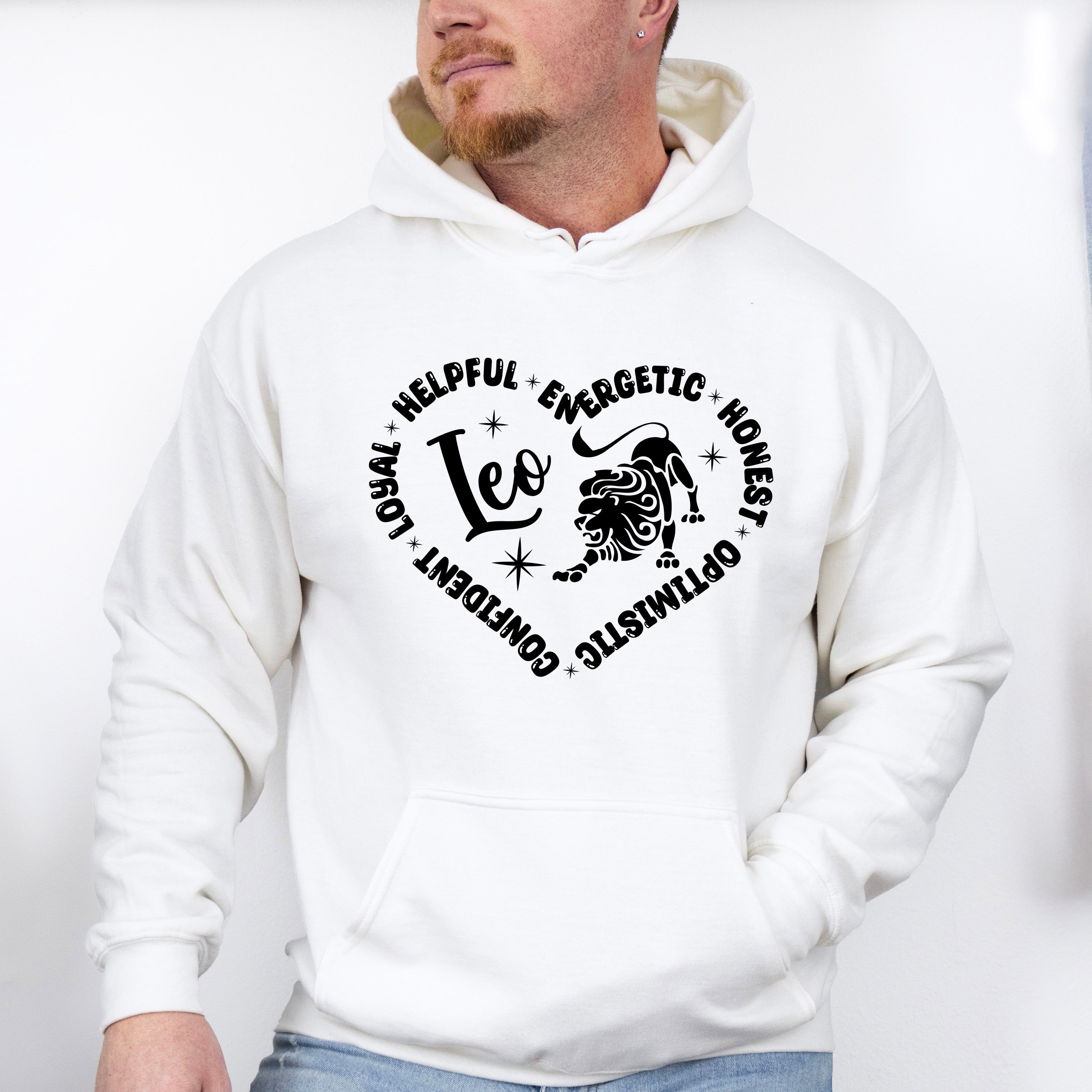 Leo Heart Design - Zodiac &amp; Horoscopes Unisex Crewneck T-Shirt Sweatshirt Hoodie