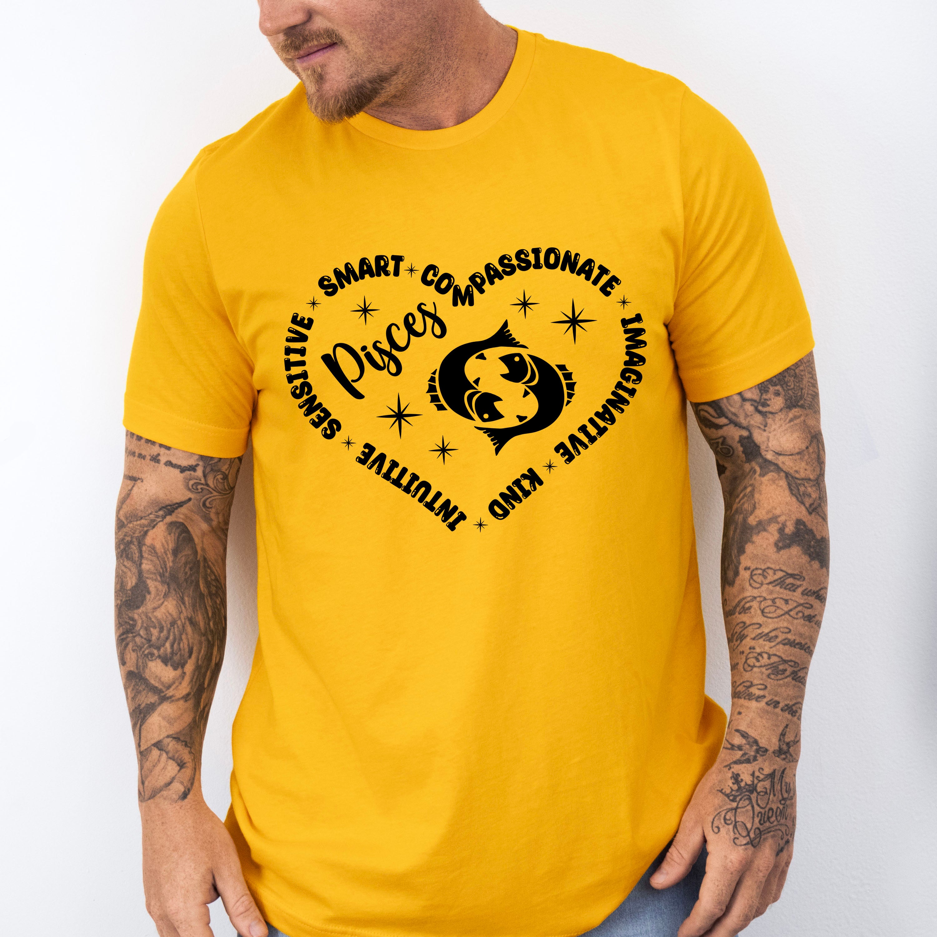 Pisces Heart Design - Zodiac &amp; Horoscopes Unisex Crewneck T-Shirt Sweatshirt Hoodie