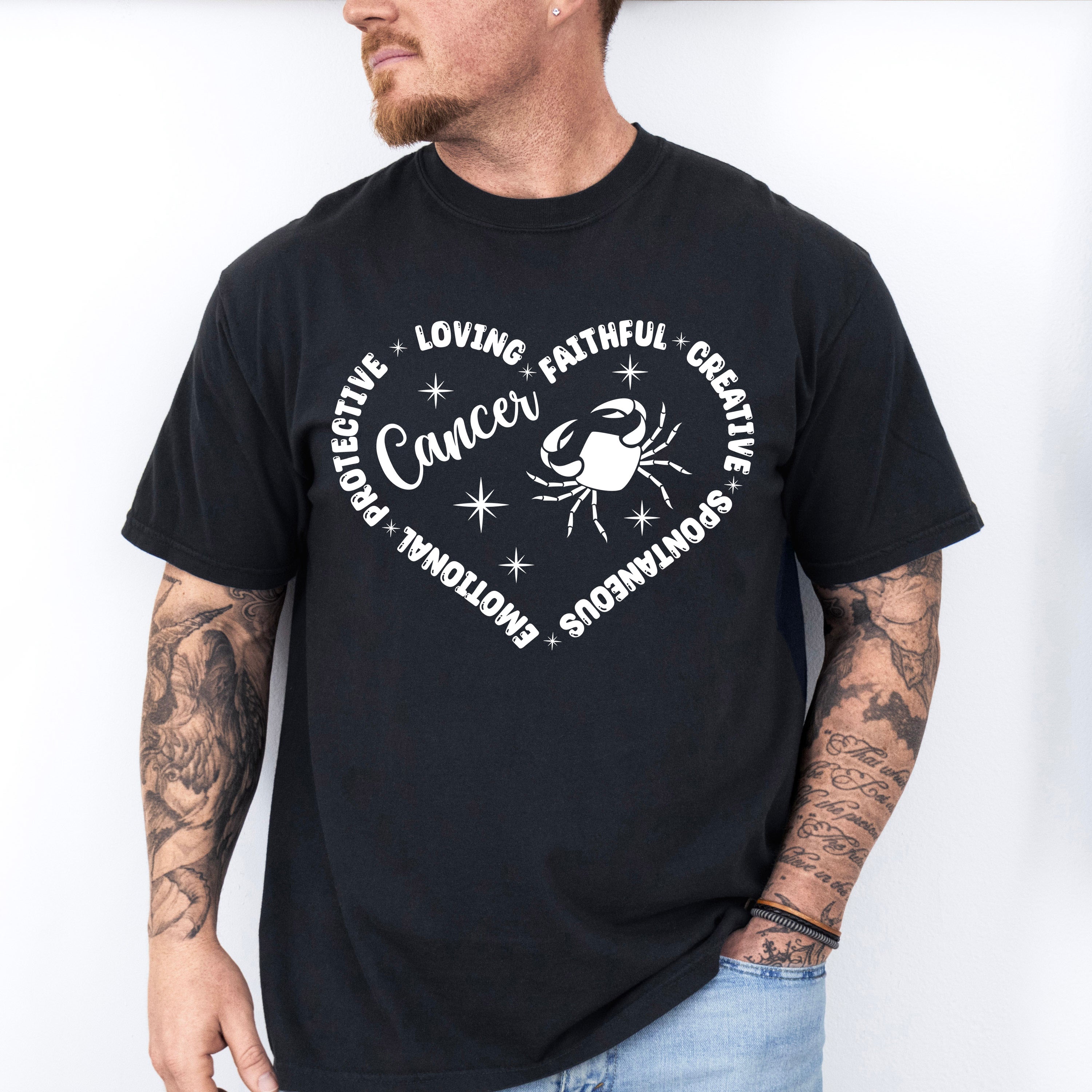 Cancer Heart Design - Zodiac &amp; Horoscopes Unisex Crewneck T-Shirt Sweatshirt Hoodie