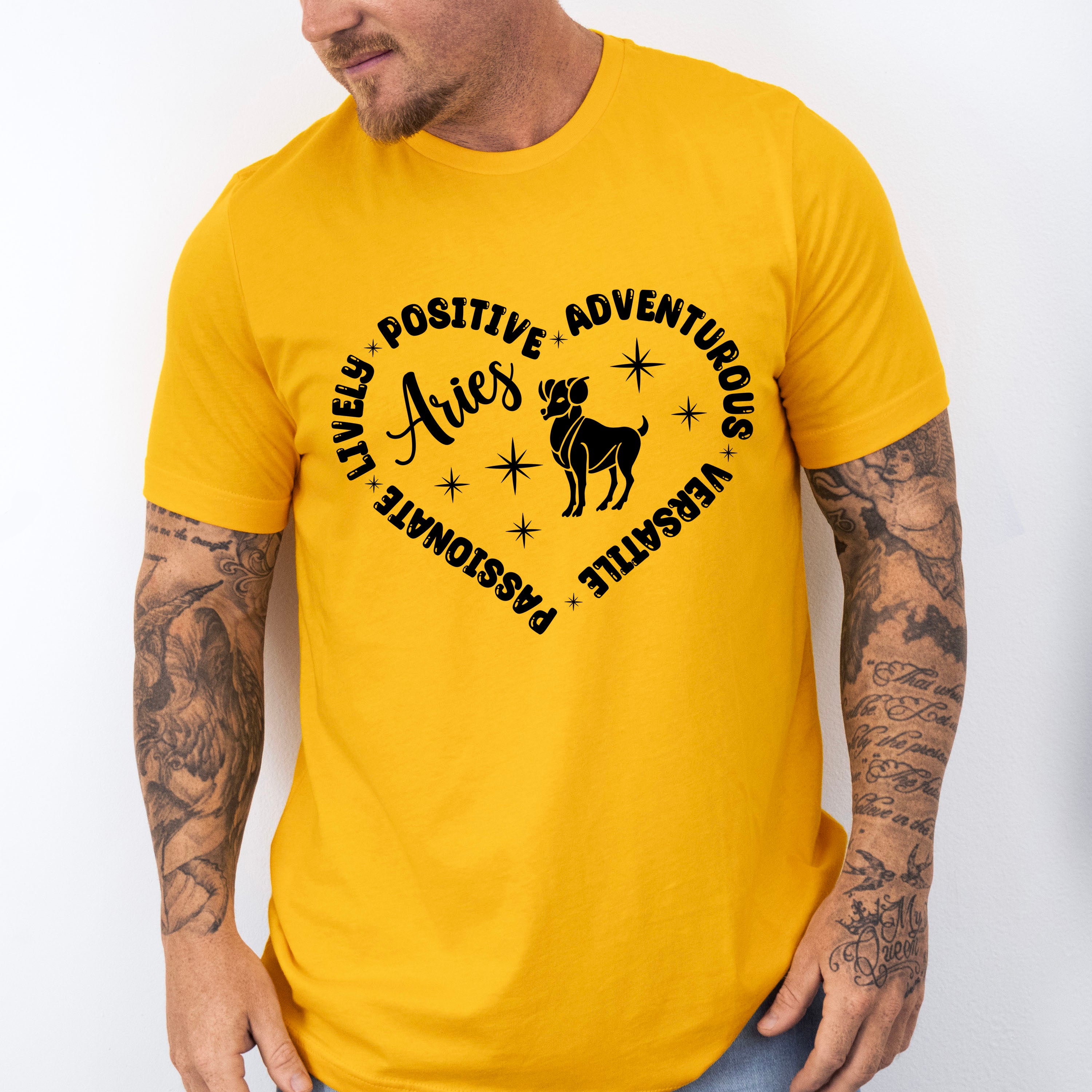 Aries Heart Design - Zodiac &amp; Horoscopes Unisex Crewneck T-Shirt Sweatshirt Hoodie