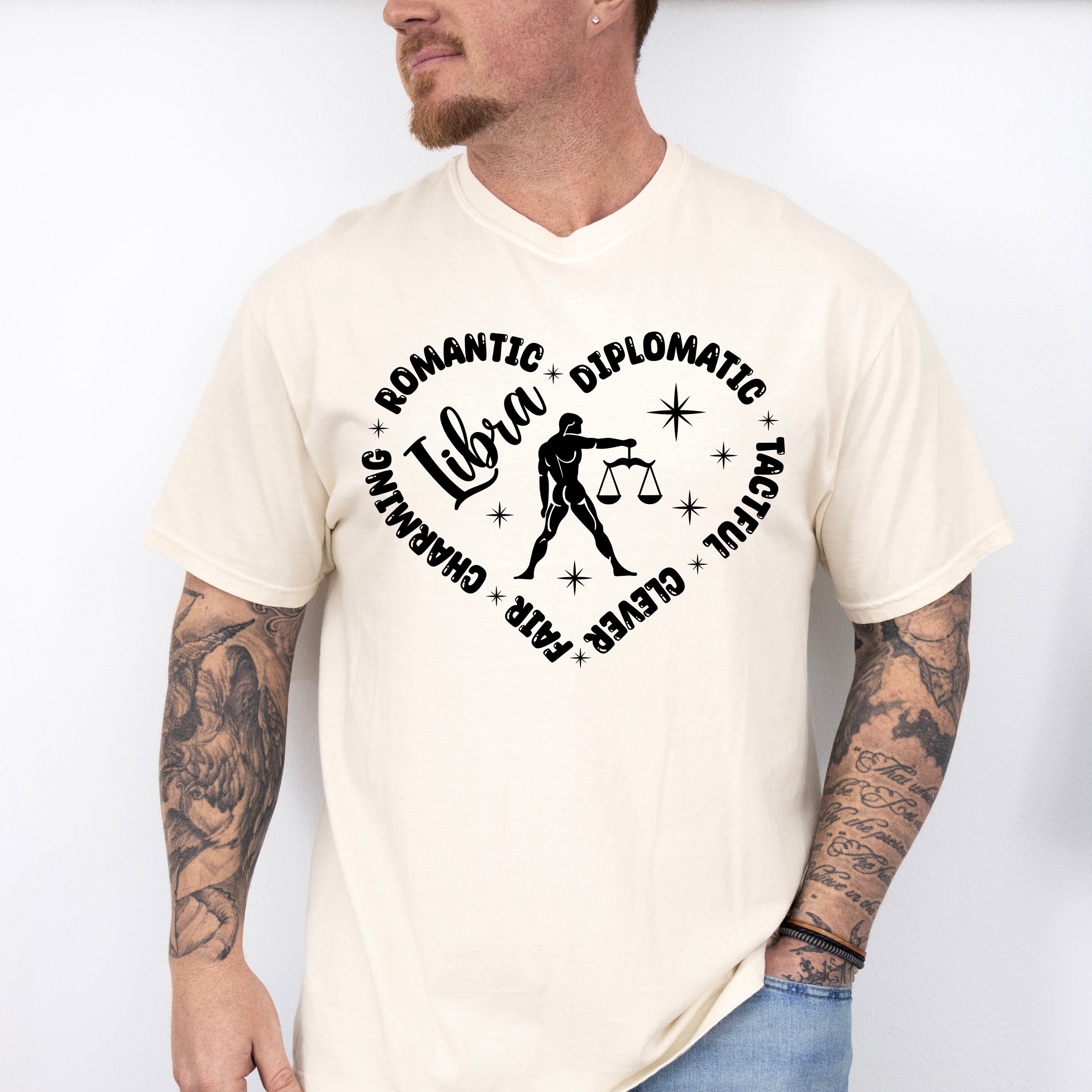 Libra Heart Design - Zodiac &amp; Horoscopes Unisex Crewneck T-Shirt Sweatshirt Hoodie