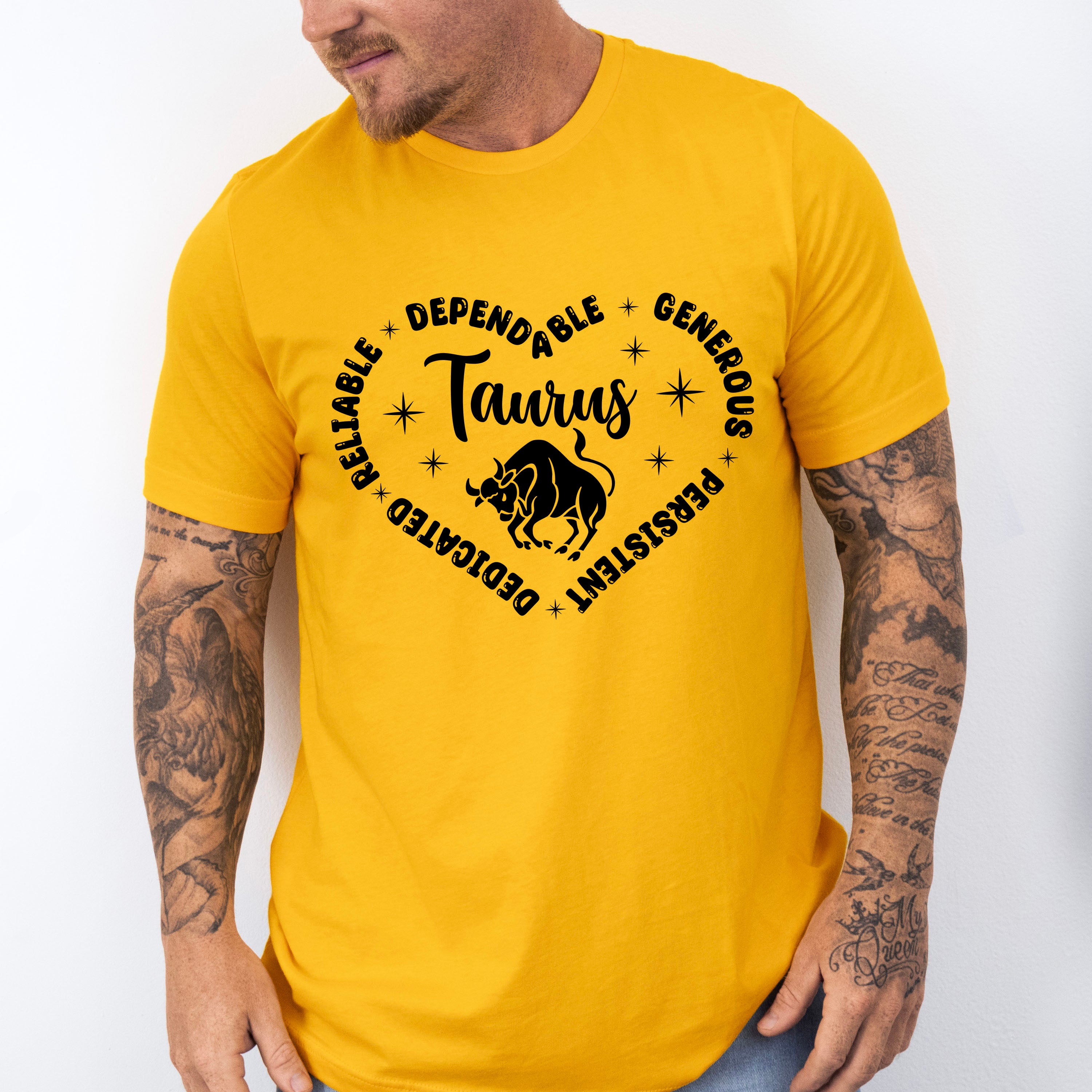 Taurus Heart Design - Zodiac &amp; Horoscopes Unisex Crewneck T-Shirt Sweatshirt Hoodie