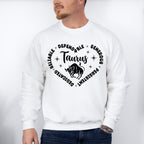 Taurus Heart Design - Zodiac & Horoscopes Unisex Crewneck T-Shirt Sweatshirt Hoodie