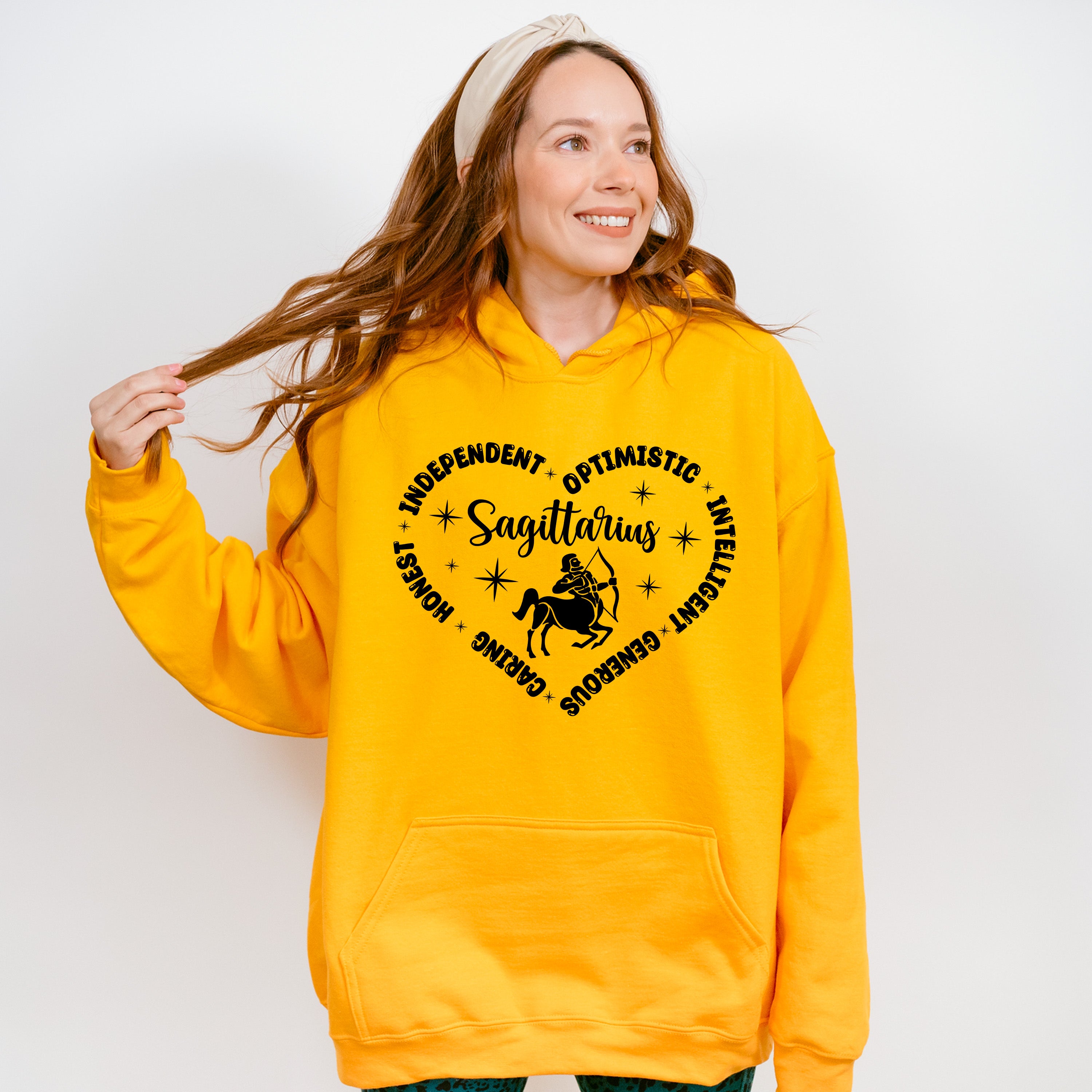 Sagittarius Heart Design - Zodiac &amp; Horoscopes Unisex Crewneck T-Shirt Sweatshirt Hoodie