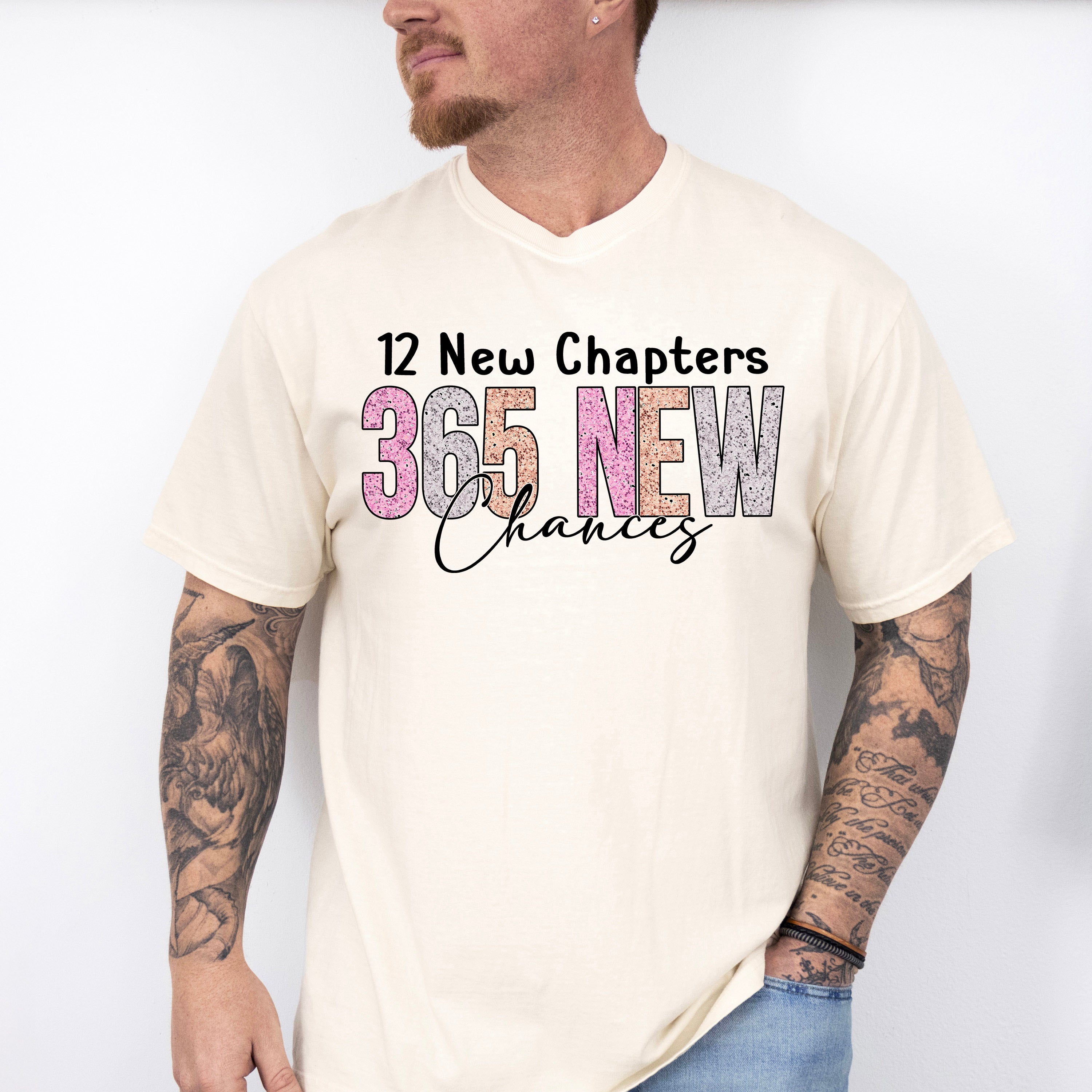 12 New Chapters 365 New Chances - New Years Unisex Crewneck T-Shirt Sweatshirt Hoodie
