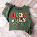 Holly Jolly Vibes - Christmas Unisex Crewneck T-Shirt Sweatshirt Hoodie