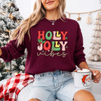 Holly Jolly Vibes - Christmas Unisex Crewneck T-Shirt Sweatshirt Hoodie