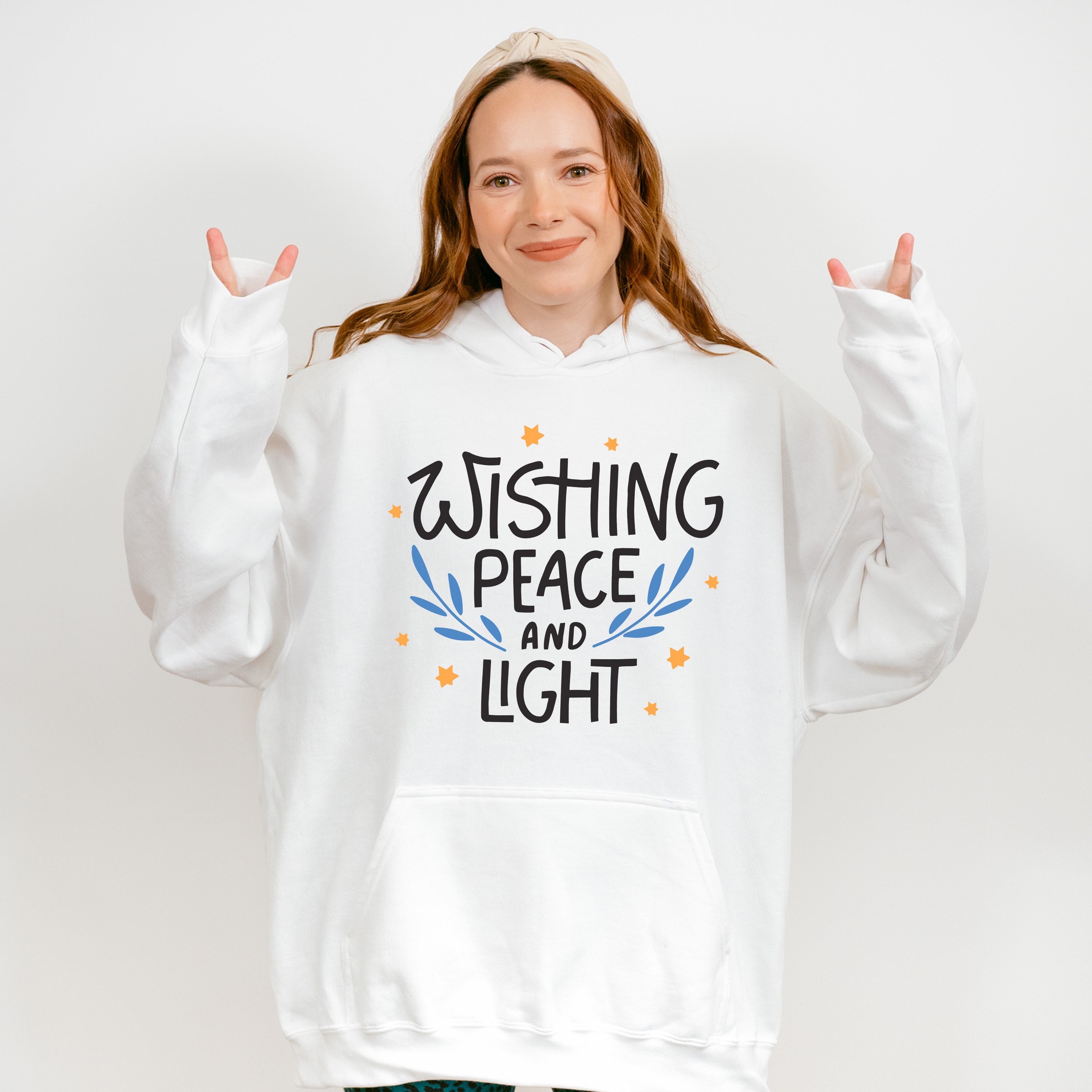 Wishing Peace And Light - Hanukkah Unisex Crewneck T-Shirt Sweatshirt Hoodie