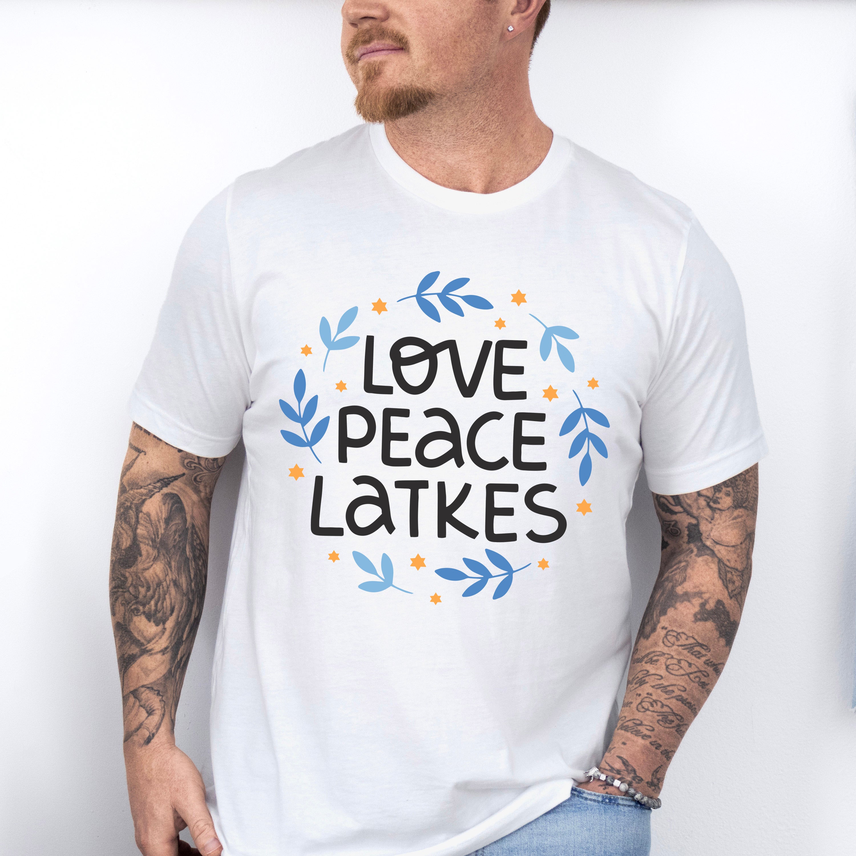 Love Peace Latkes - Hanukkah Unisex Crewneck T-Shirt Sweatshirt Hoodie