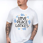 Love Peace Latkes - Hanukkah Unisex Crewneck T-Shirt Sweatshirt Hoodie
