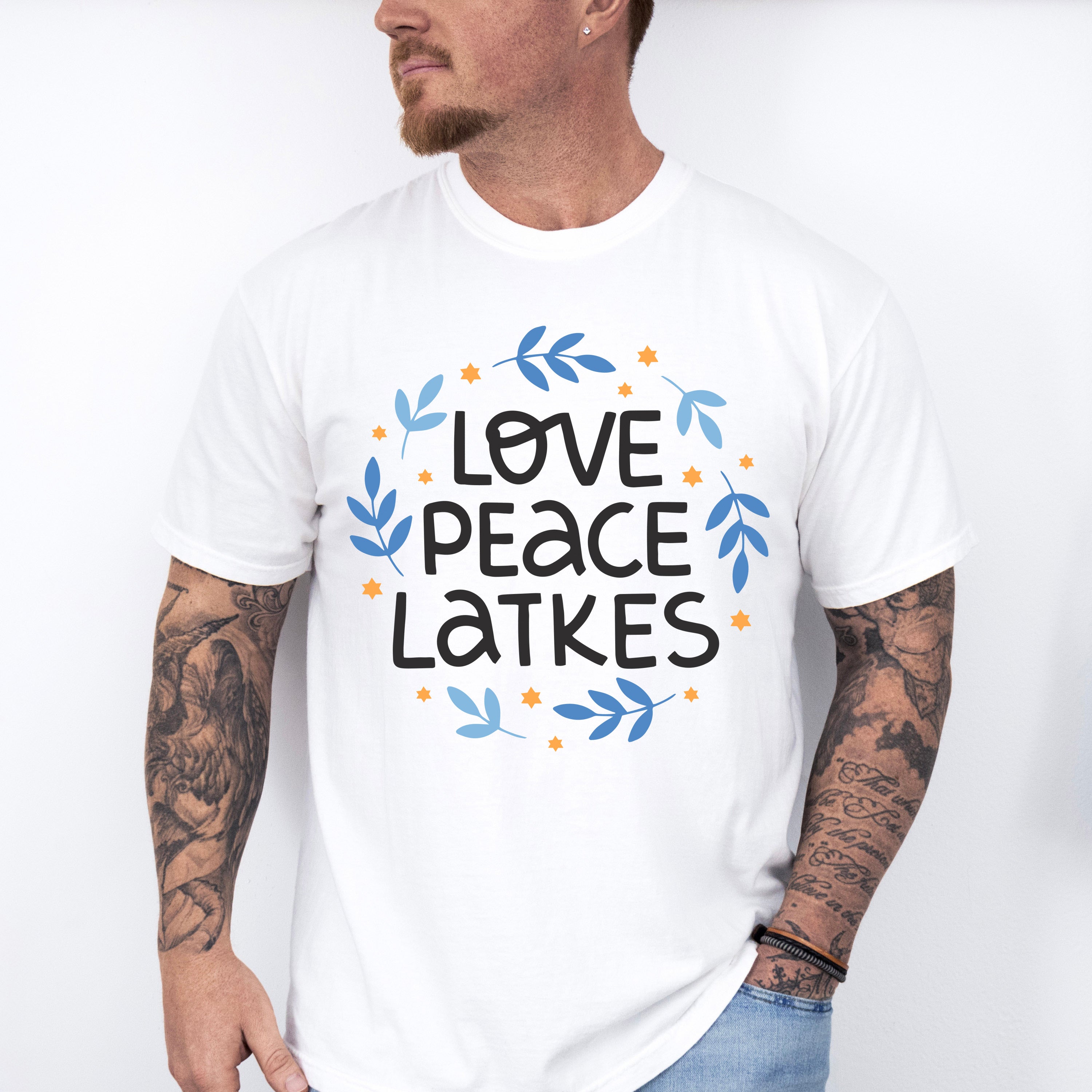 Love Peace Latkes - Hanukkah Unisex Crewneck T-Shirt Sweatshirt Hoodie