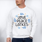 Love Peace Latkes - Hanukkah Unisex Crewneck T-Shirt Sweatshirt Hoodie