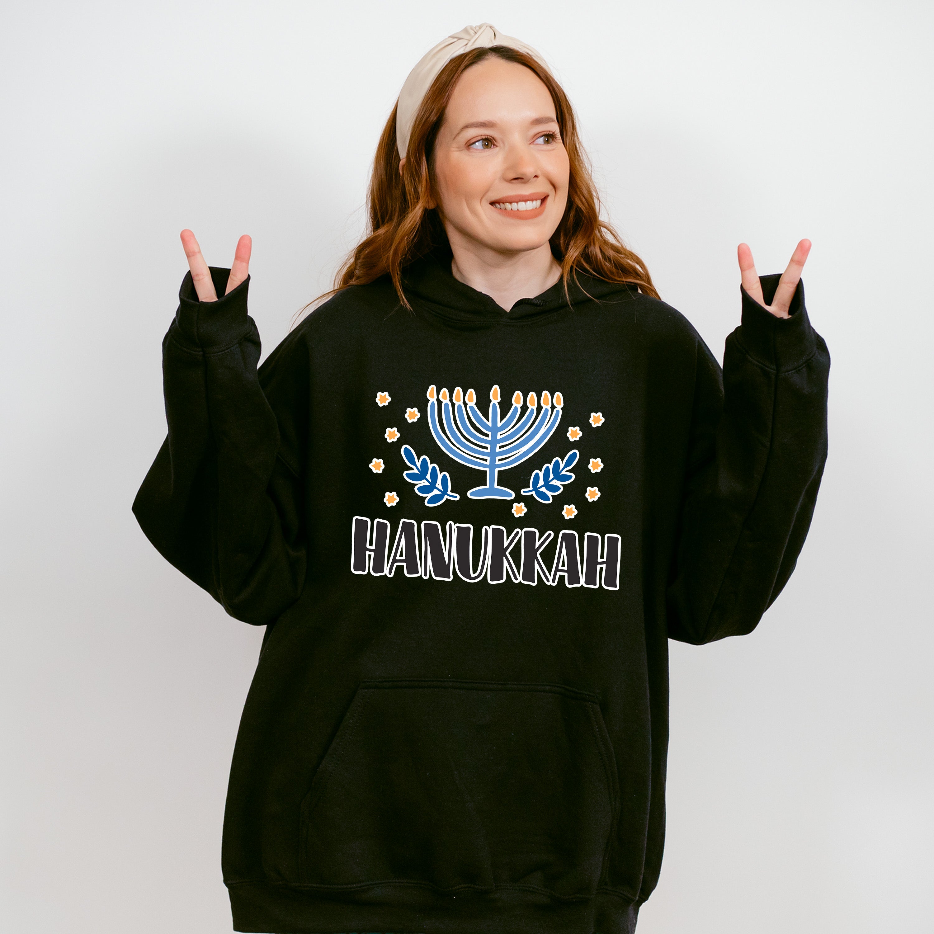 Hanukkah Candlestick Design - Hanukkah Unisex Crewneck T-Shirt Sweatshirt Hoodie