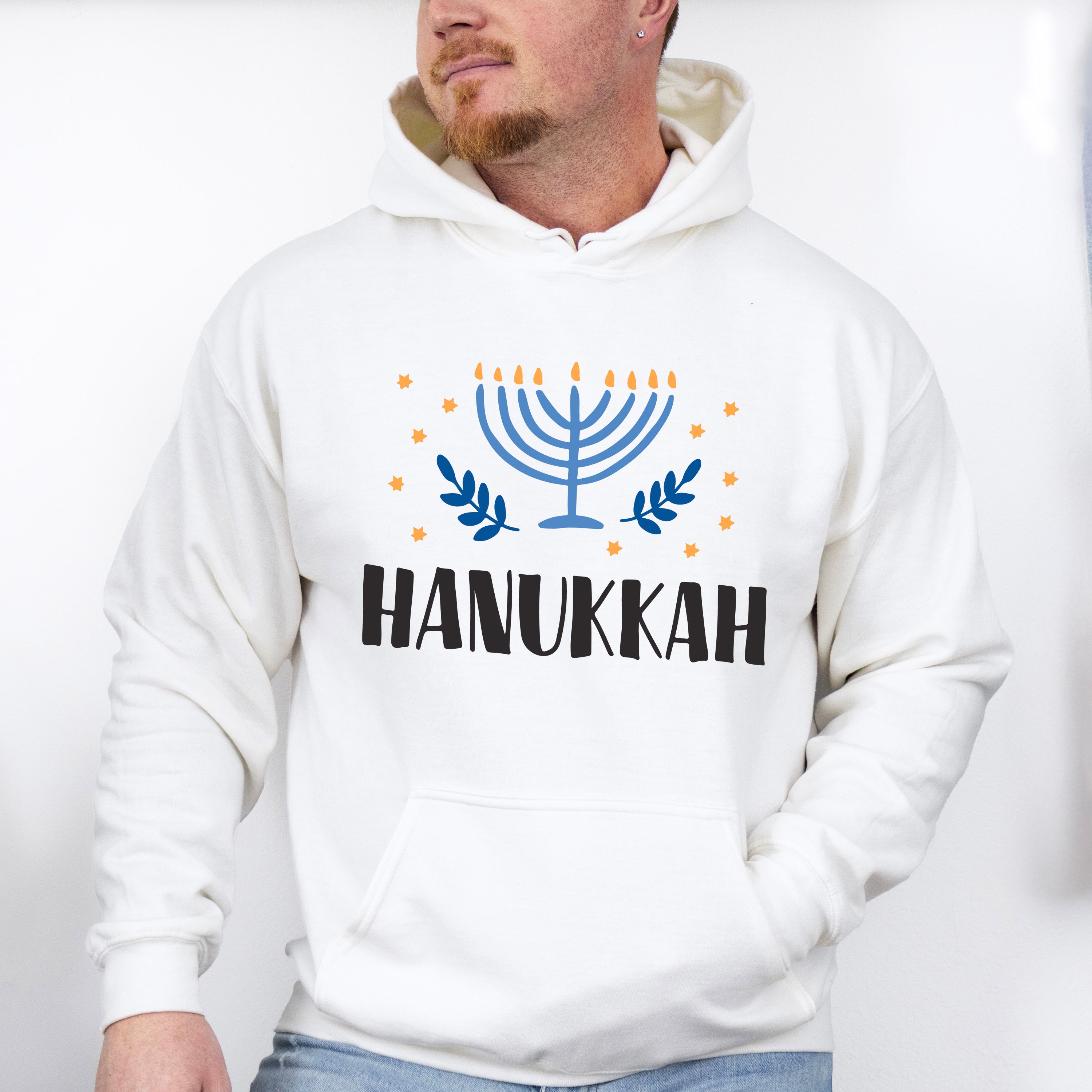 Hanukkah Candlestick Design - Hanukkah Unisex Crewneck T-Shirt Sweatshirt Hoodie