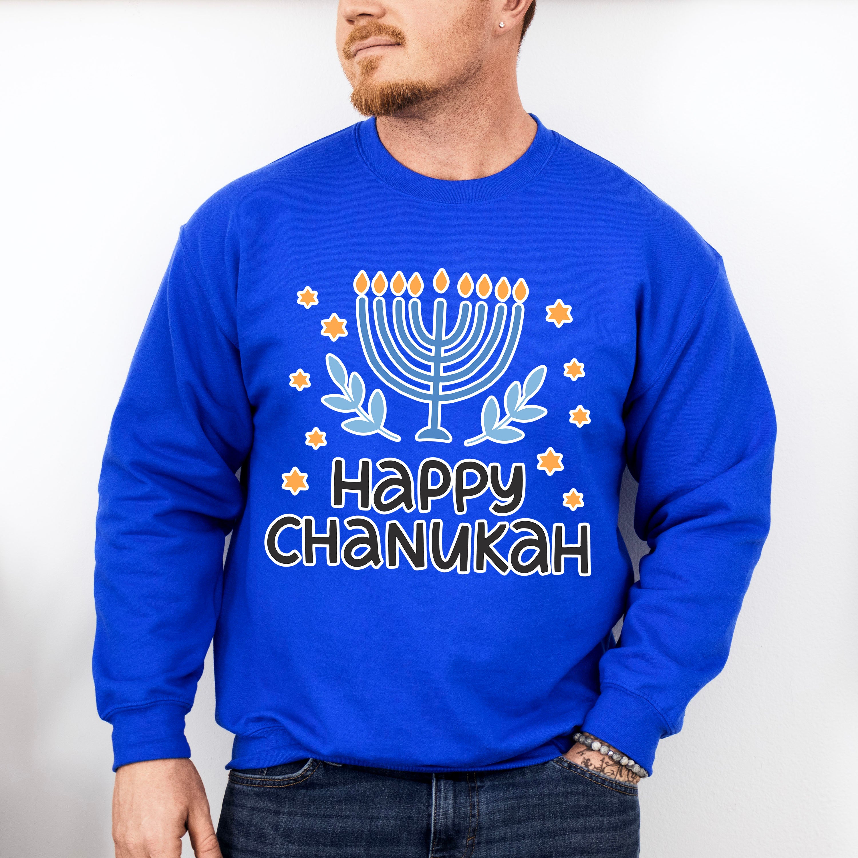 Happy Chanuka - Hanukkah Unisex Crewneck T-Shirt Sweatshirt Hoodie