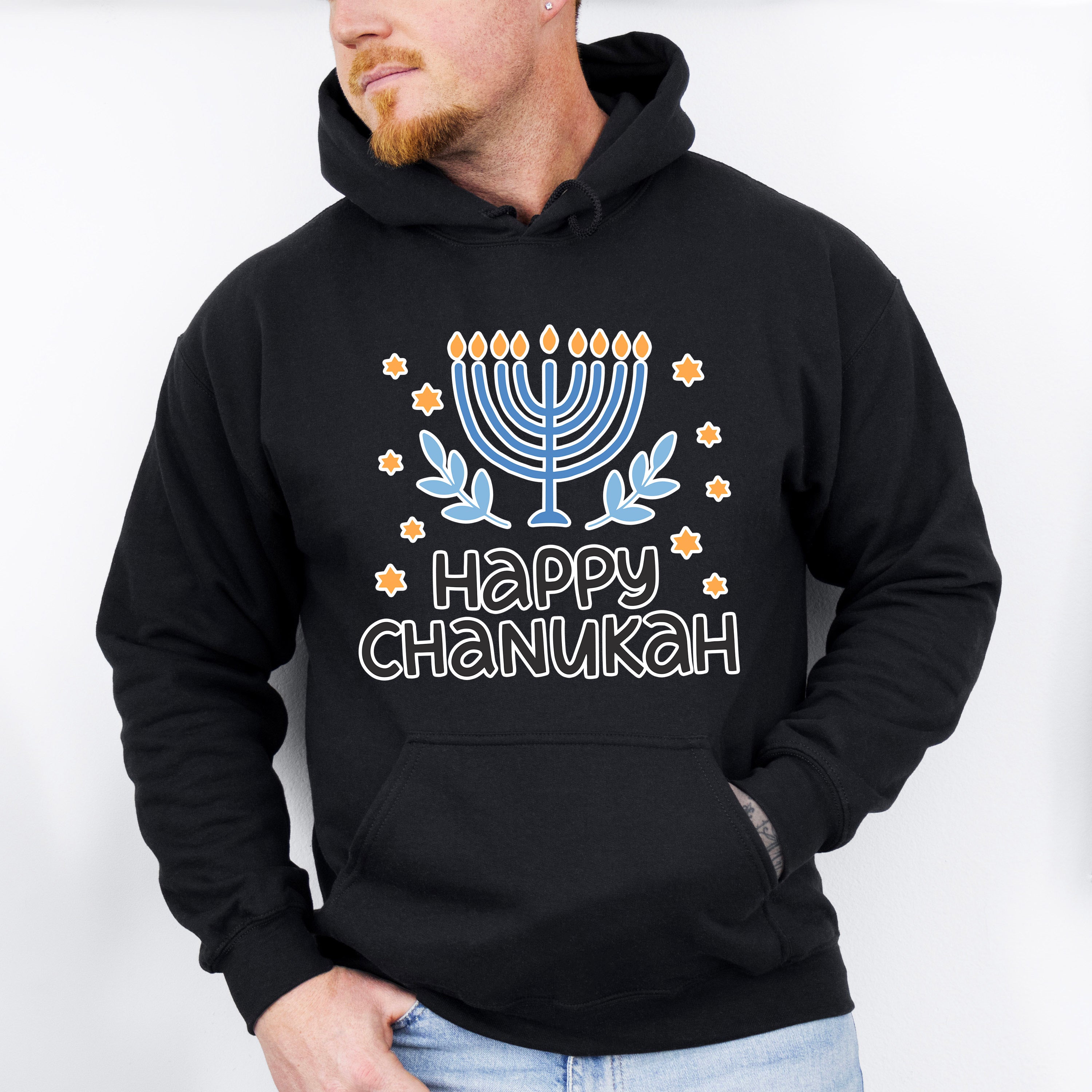 Happy Chanuka - Hanukkah Unisex Crewneck T-Shirt Sweatshirt Hoodie
