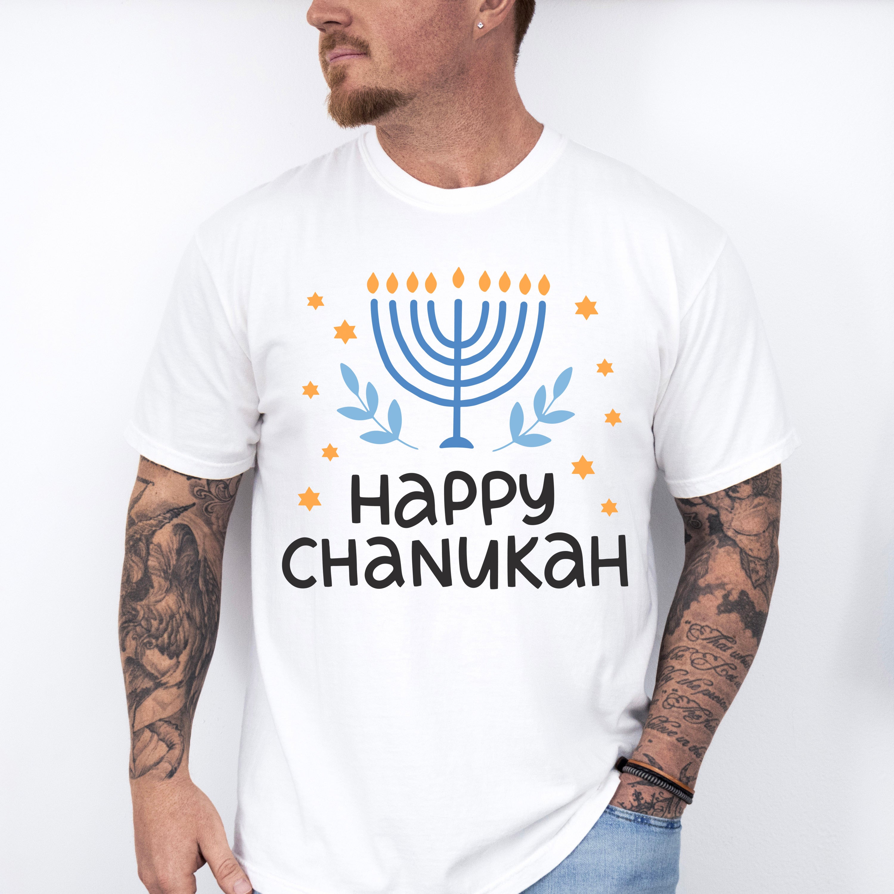 Happy Chanuka - Hanukkah Unisex Crewneck T-Shirt Sweatshirt Hoodie